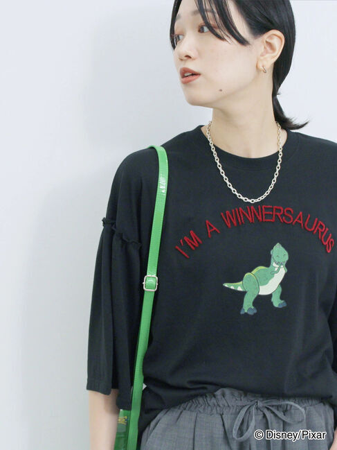 Samansa Mos2 blue「トイ・ストーリー/袖フレアTシャツ」|Tシャツ・カットソー|