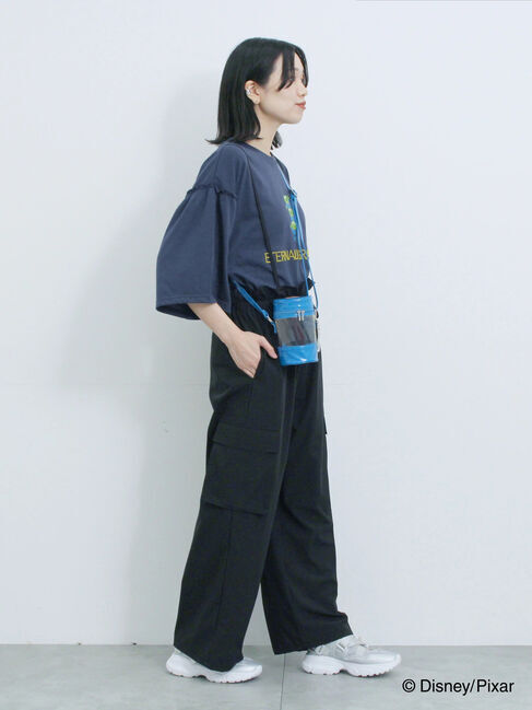 Samansa Mos2 blue「トイ・ストーリー/袖フレアTシャツ」|Tシャツ・カットソー|