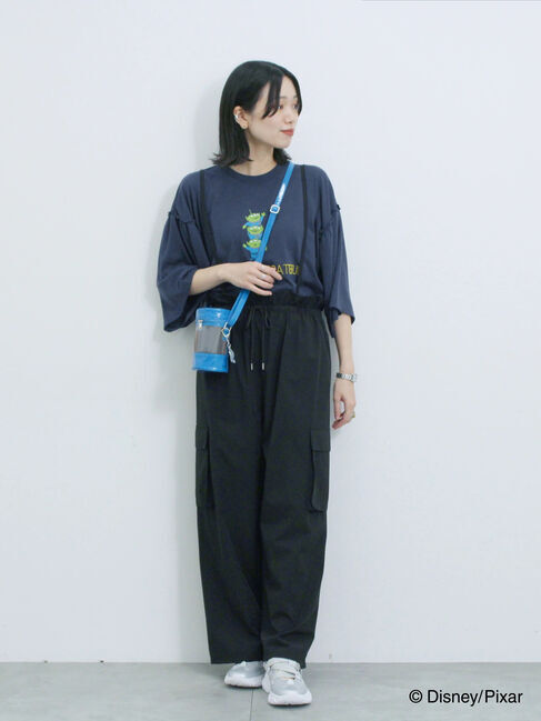 Samansa Mos2 blue「トイ・ストーリー/袖フレアTシャツ」|Tシャツ・カットソー|