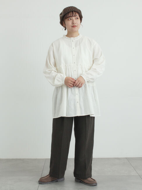 Samansa Mos2「柄アソートティアードフリルチュニック」|シャツ・ブラウス|