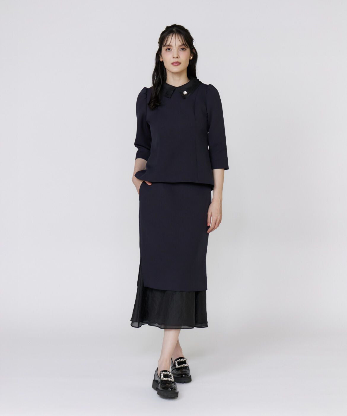 Maglie le cassetto「《M Maglie le cassetto》シアーヘムマーメイドスカート」|スカート|