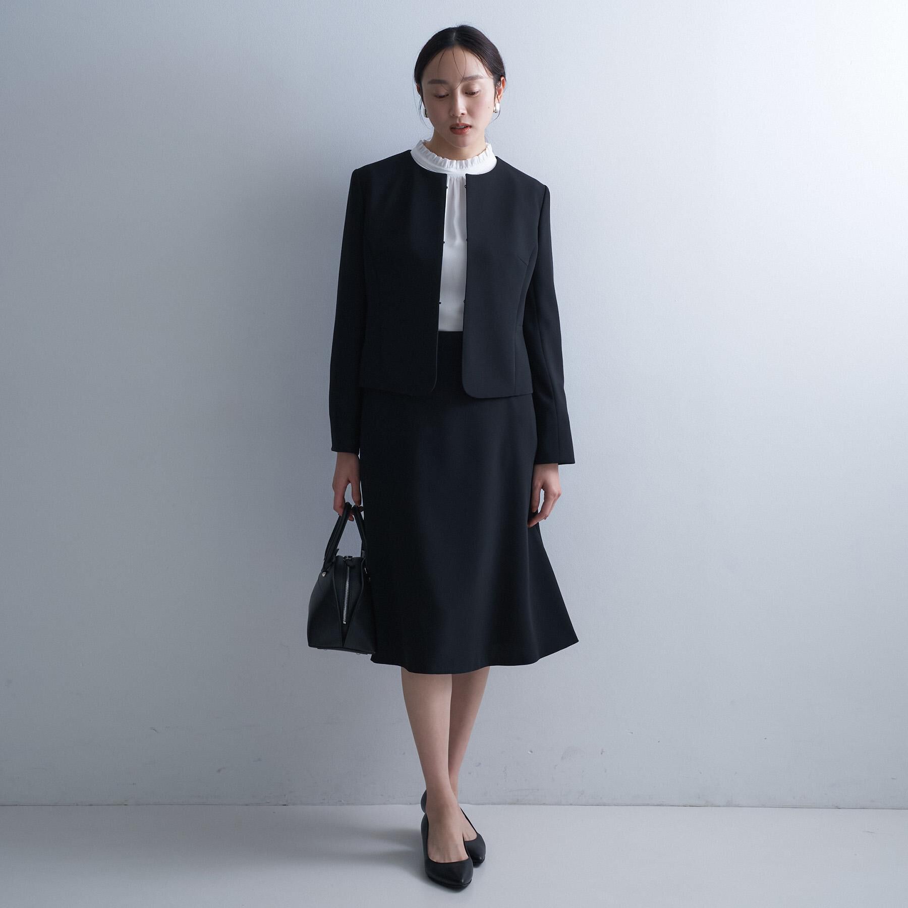 UNTITLED「【洗える/ストレッチ性/軽い】ノーカラージャケット」|ノーカラージャケット|