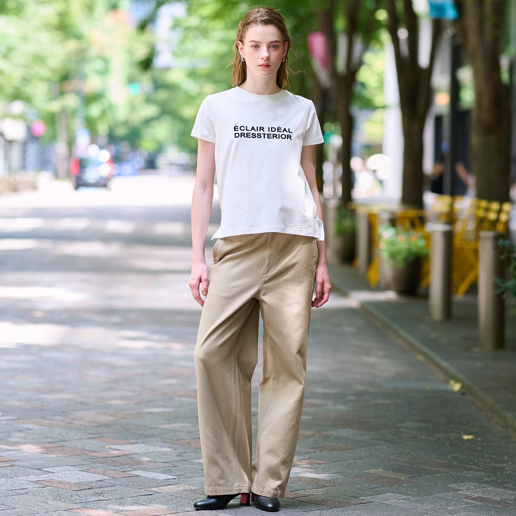 DRESSTERIOR「クリア天竺ロゴTシャツ」|Tシャツ・カットソー|