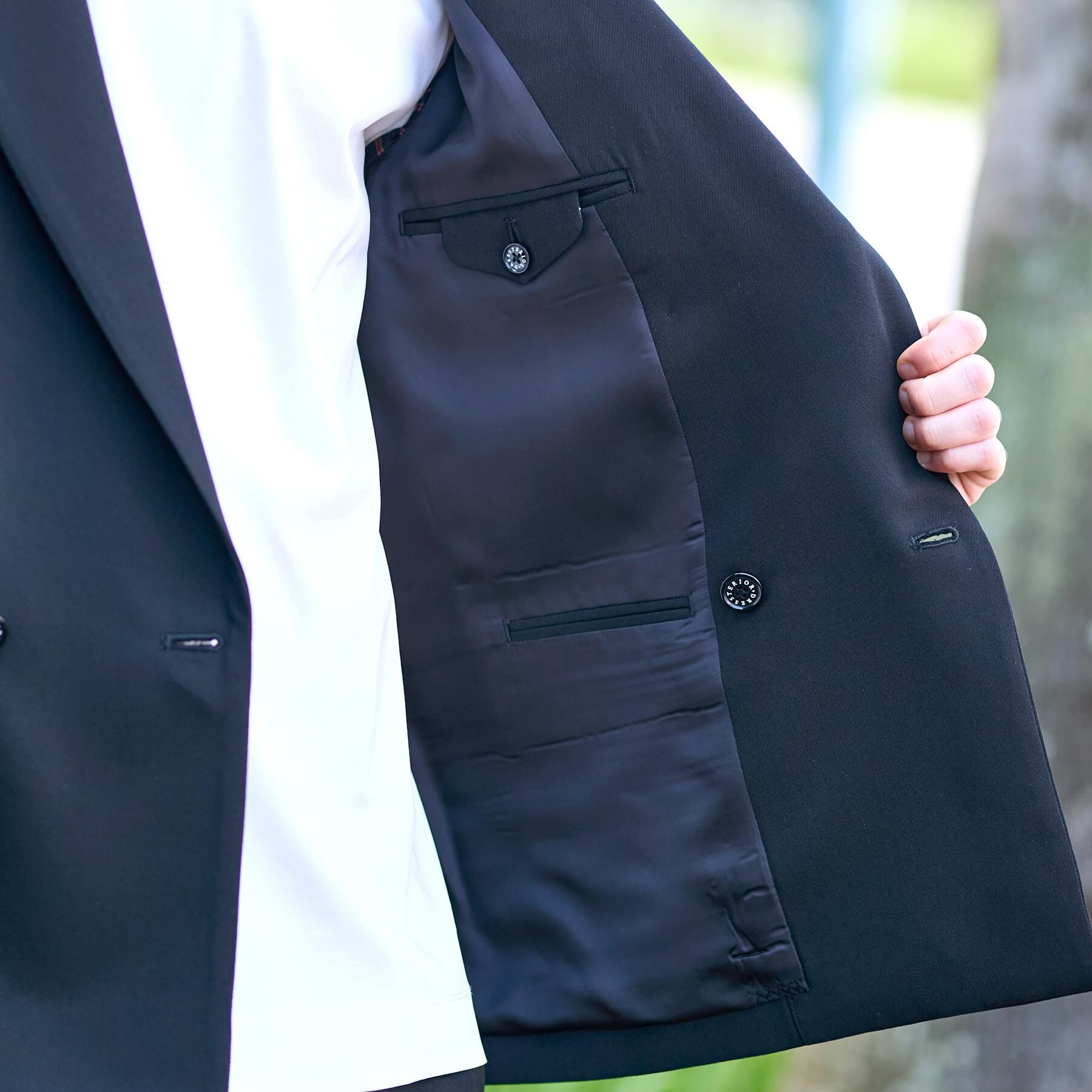 DRESSTERIOR「【セットアップ可】クリアーカルゼ コンフォータブル ダブルジャケット」|テーラードジャケット|