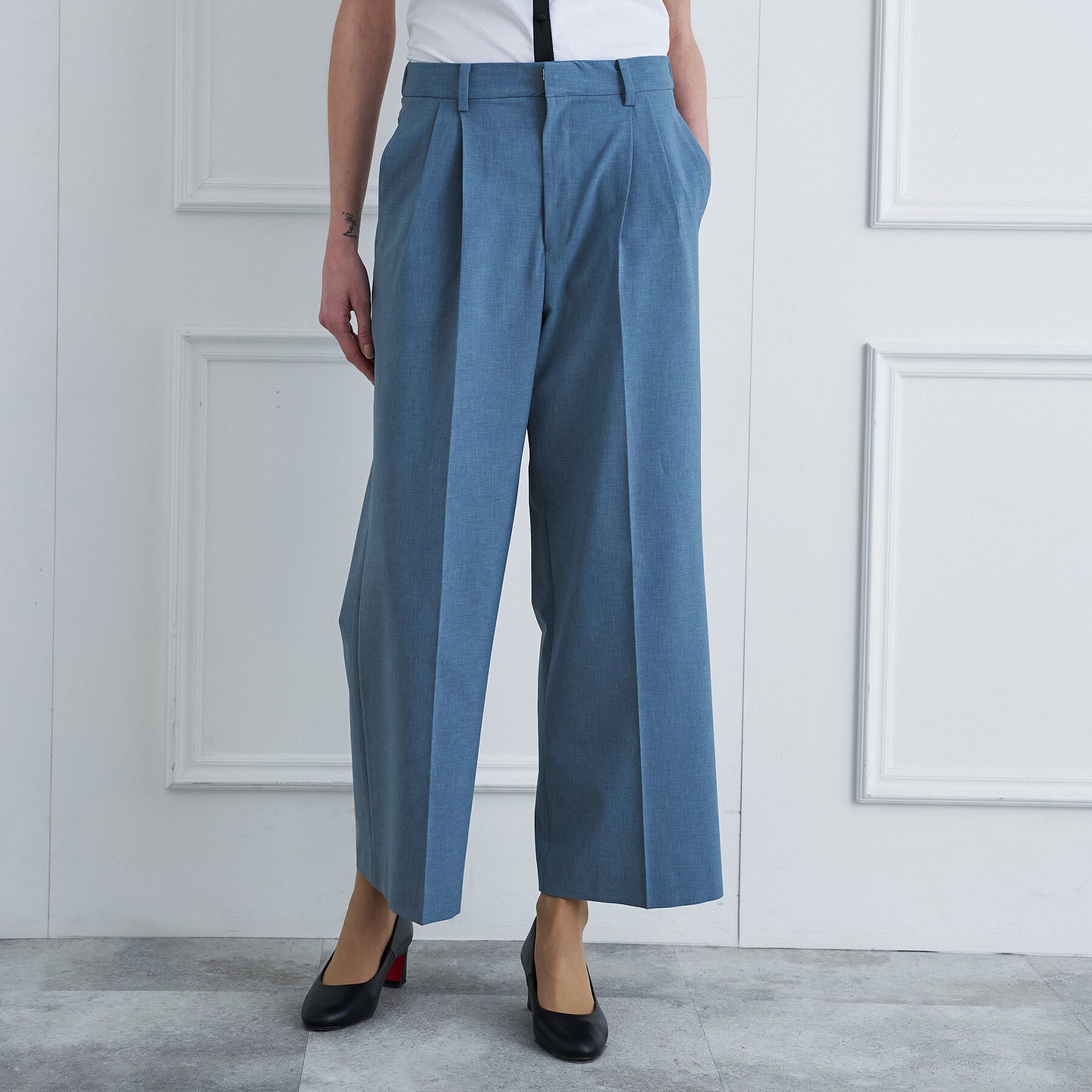 DRESSTERIOR「【セットアップ可】ウォッシャブルタックワイドパンツ」|その他|