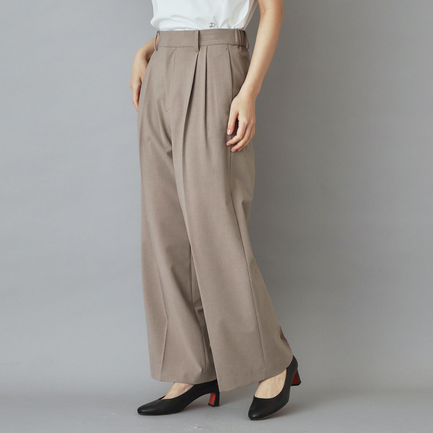 DRESSTERIOR「【セットアップ可】ウォッシャブルタックワイドパンツ」|その他|