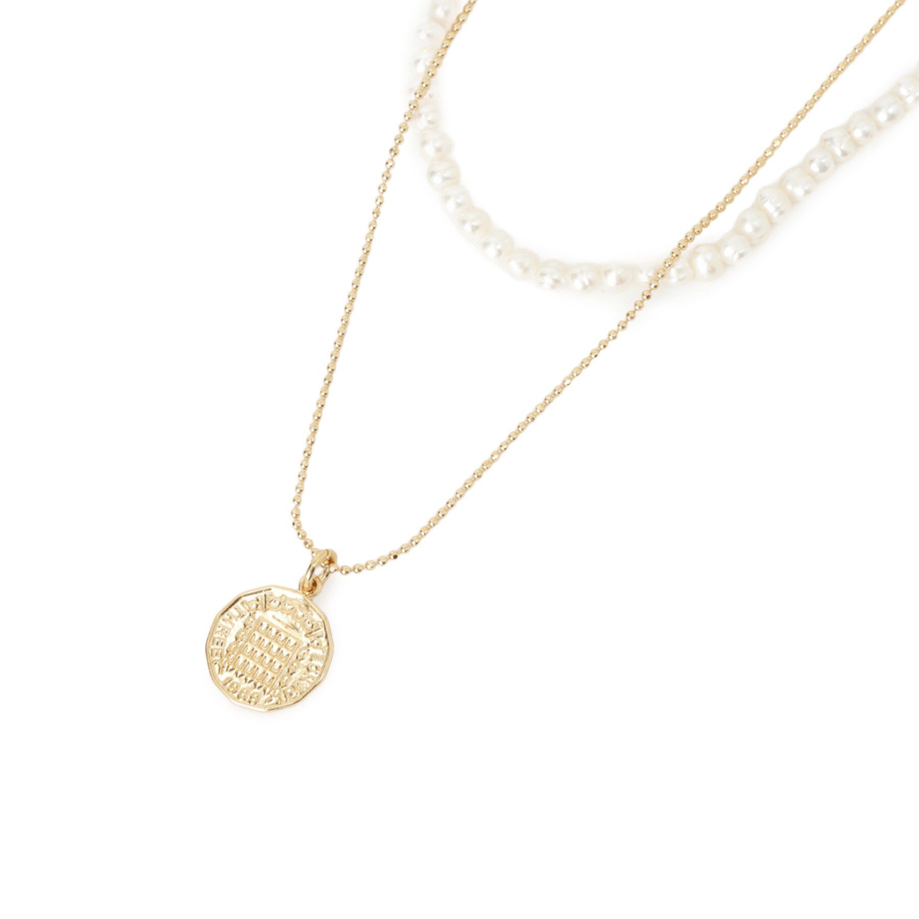 DRESSTERIOR「コインチャーム&times;パール3WAYネックレス」|ネックレス|