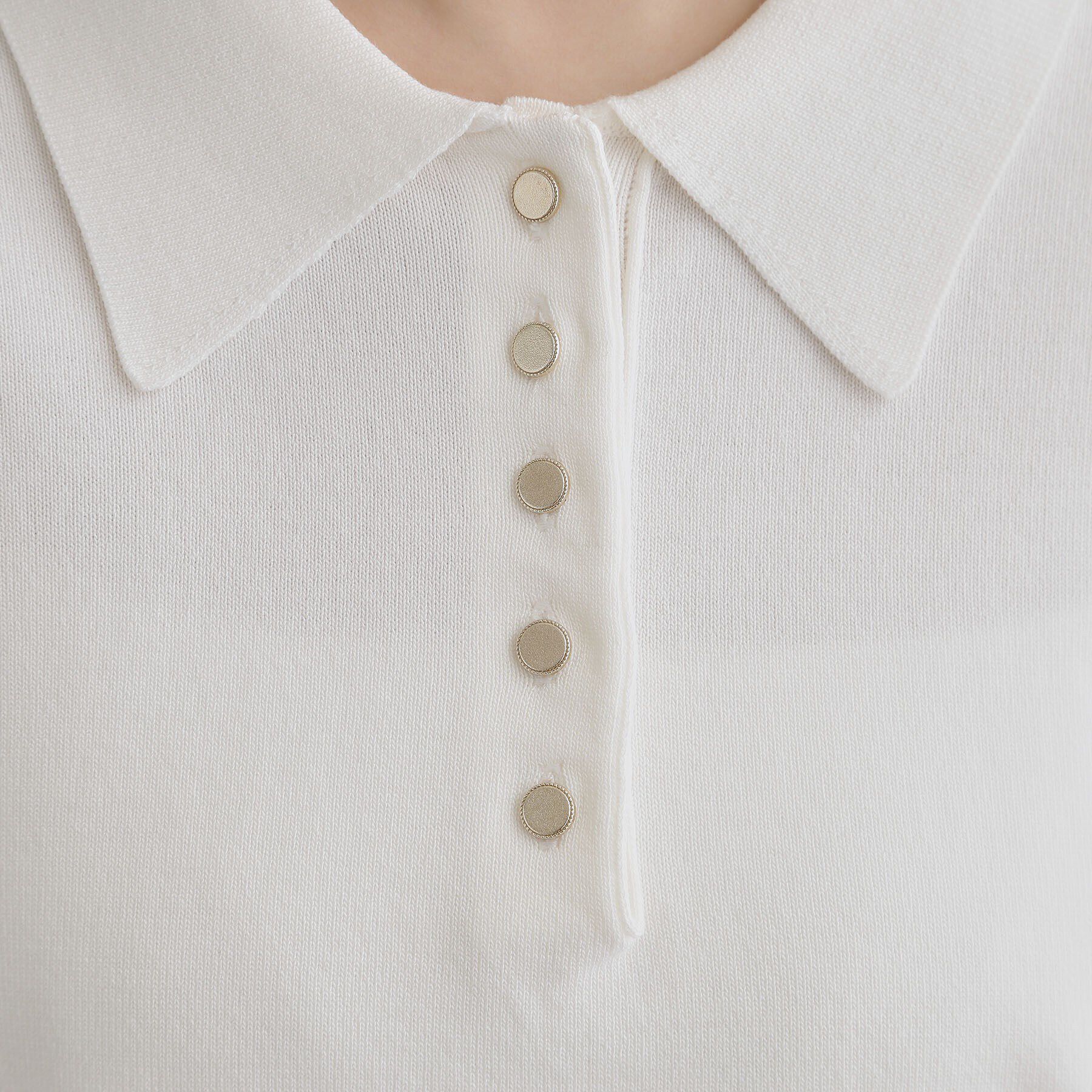 grove「配色ポロニットプルオーバー」|ニット・セーター|