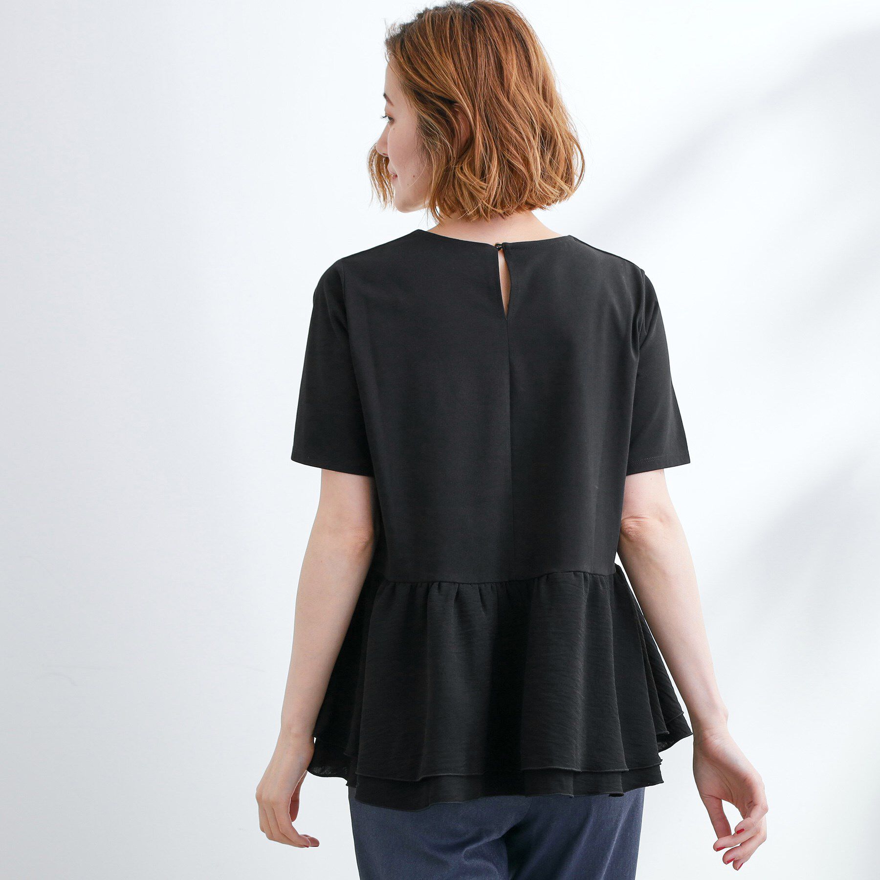 grove「【UV・冷感】布帛使いフレアーTシャツ」|Tシャツ・カットソー|