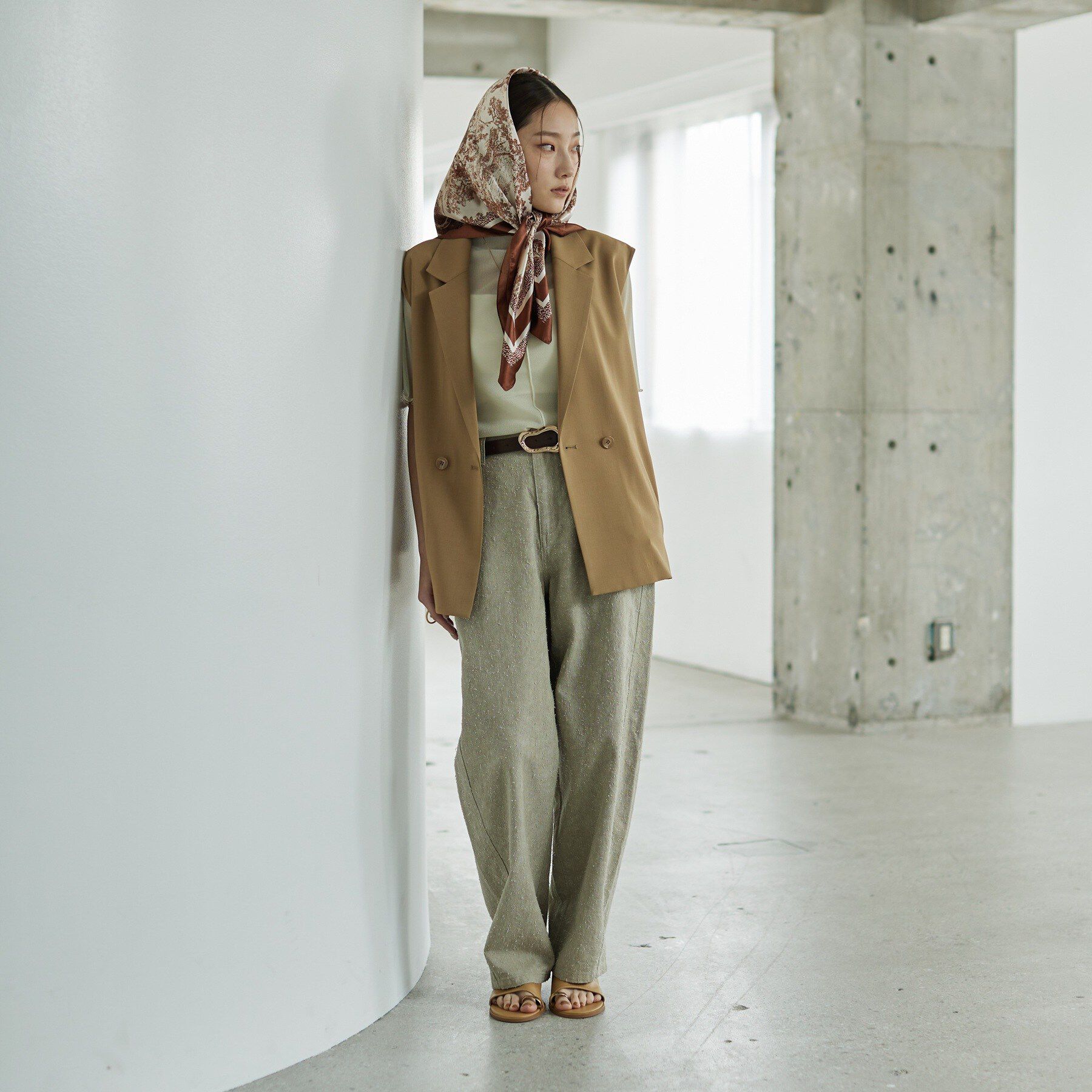 GALLEST「Comfy SET UP｜ベルテッドジレ【セットアップ対応／通勤／カセット服】」|ベスト・ジレ|