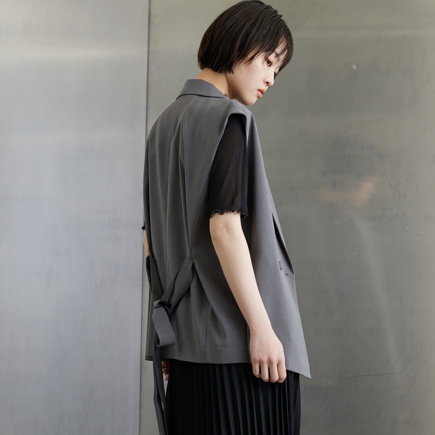 GALLEST「Comfy SET UP｜ベルテッドジレ【セットアップ対応／通勤／カセット服】」|ベスト・ジレ|