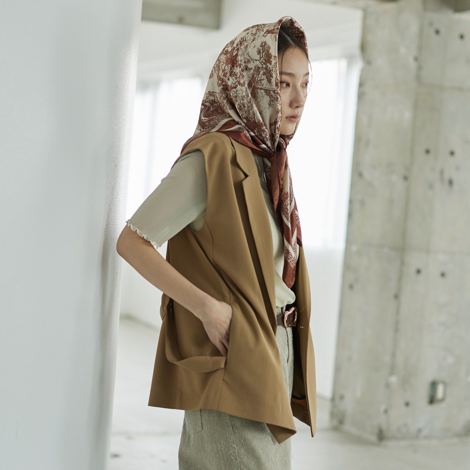 GALLEST「Comfy SET UP｜ベルテッドジレ【セットアップ対応／通勤／カセット服】」|ベスト・ジレ|