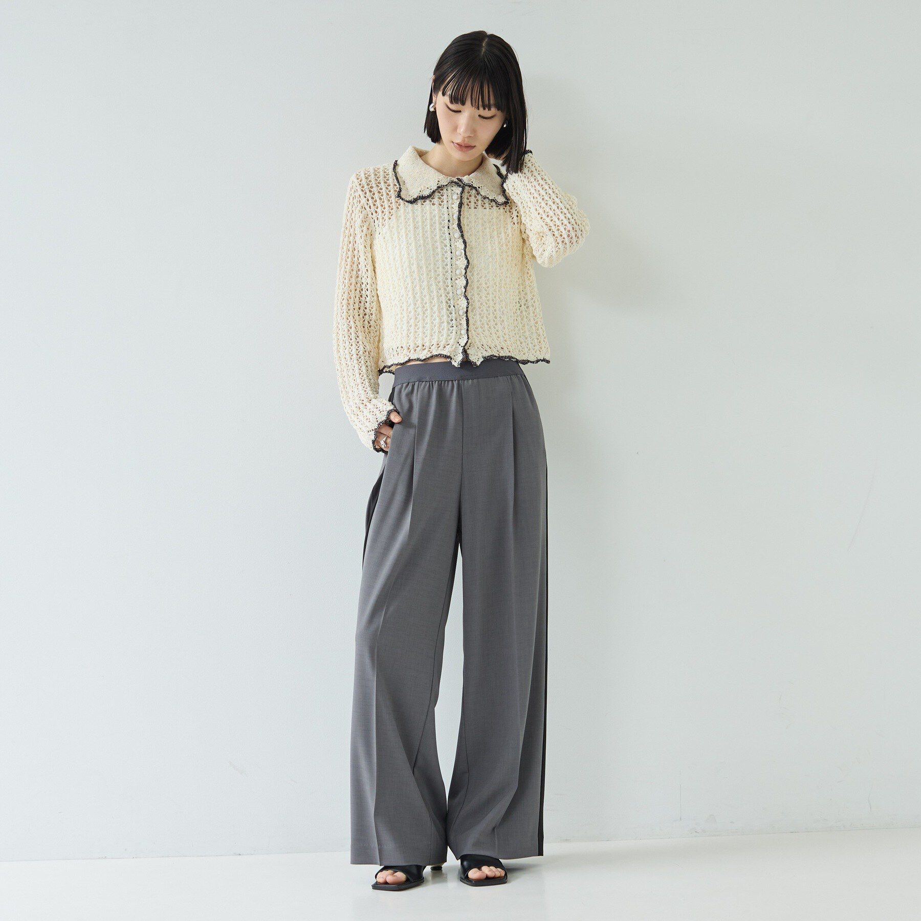 GALLEST「【一部店舗限定】ネップメッシュカーディガン」|カーディガン|