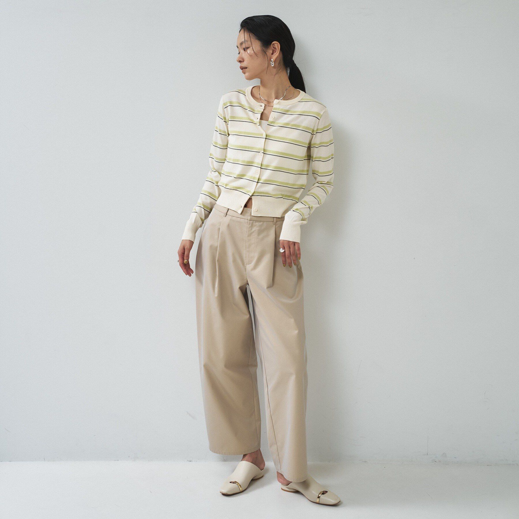 GALLEST「【一部店舗限定】クルーネックボーダーカーディガン」|カーディガン|