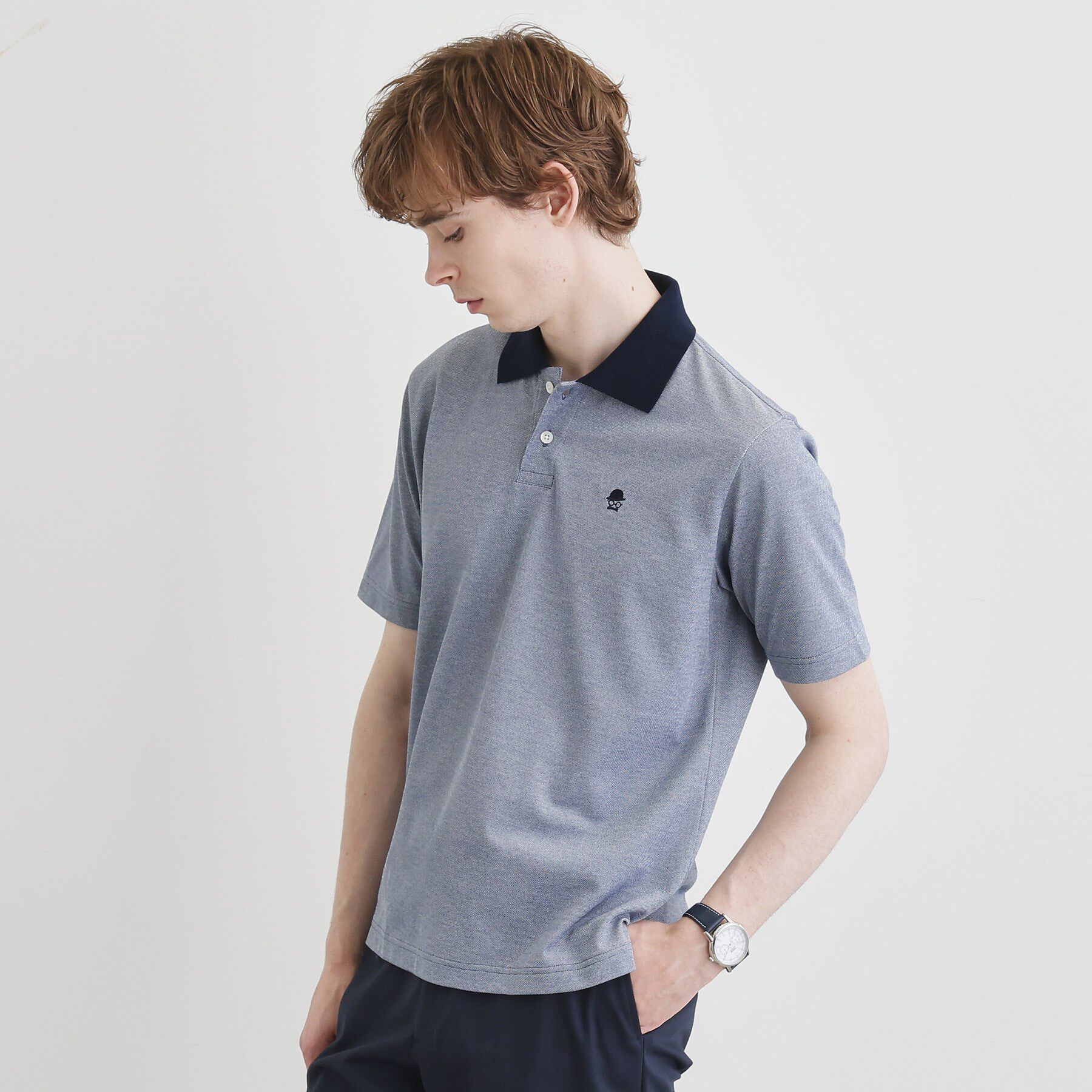 TAKEO KIKUCHI「【LIMITED】ジェントルマンヘッド ワンポイントポロシャツ」|ポロシャツ|ブルー(092)