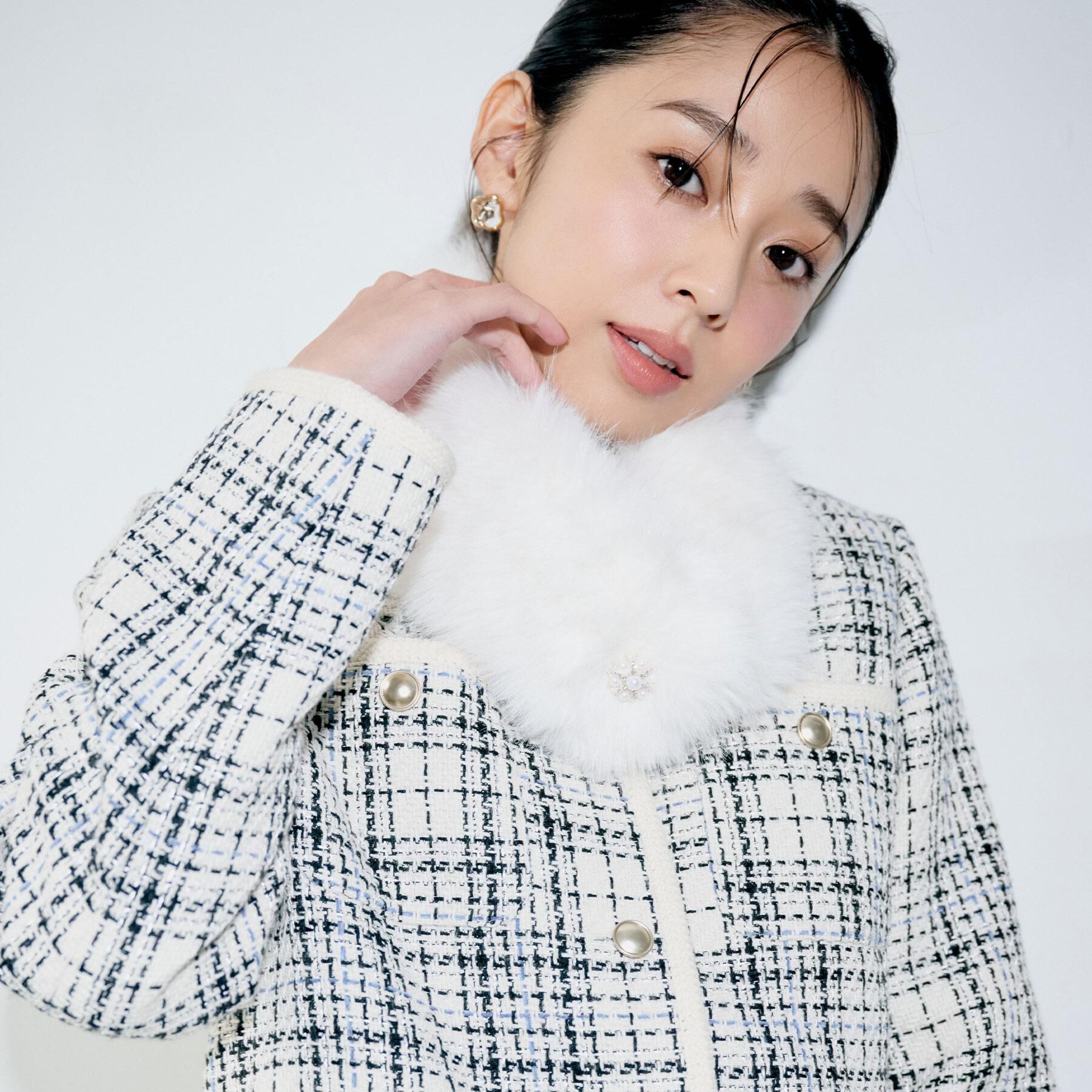 index「ビジュー付きフェイクファーティペット」|ストール|