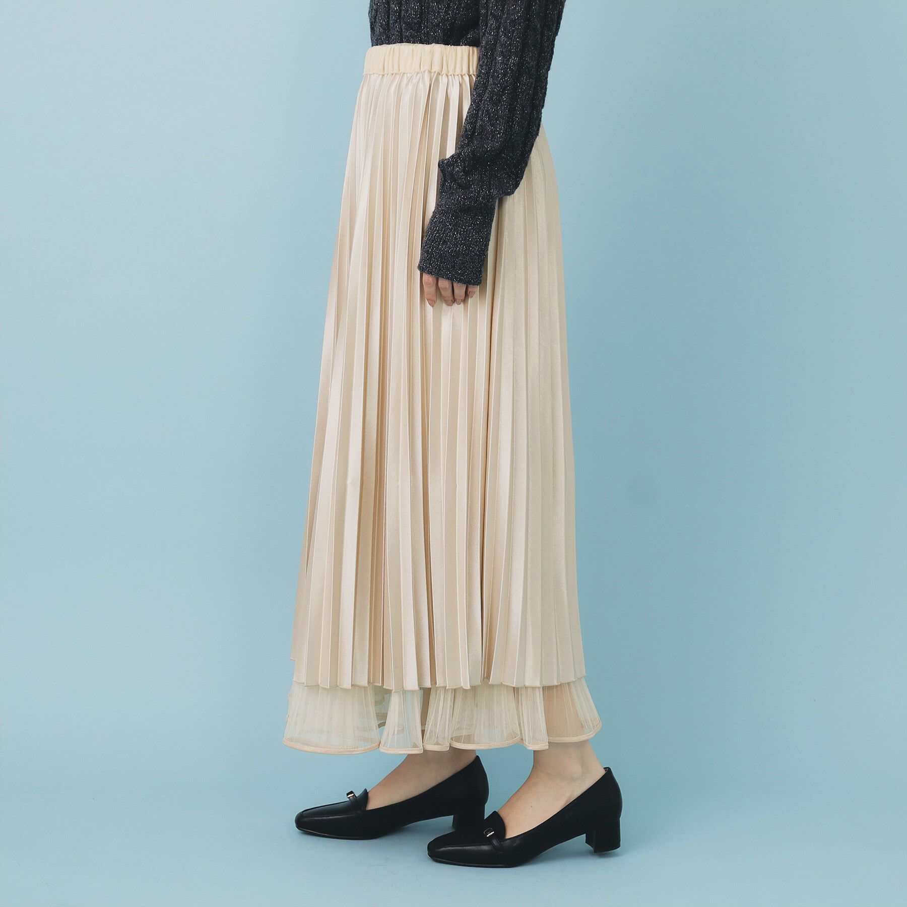 index「リバーシブルチュールティアードフレアスカート【洗濯機OK】」|スカート|