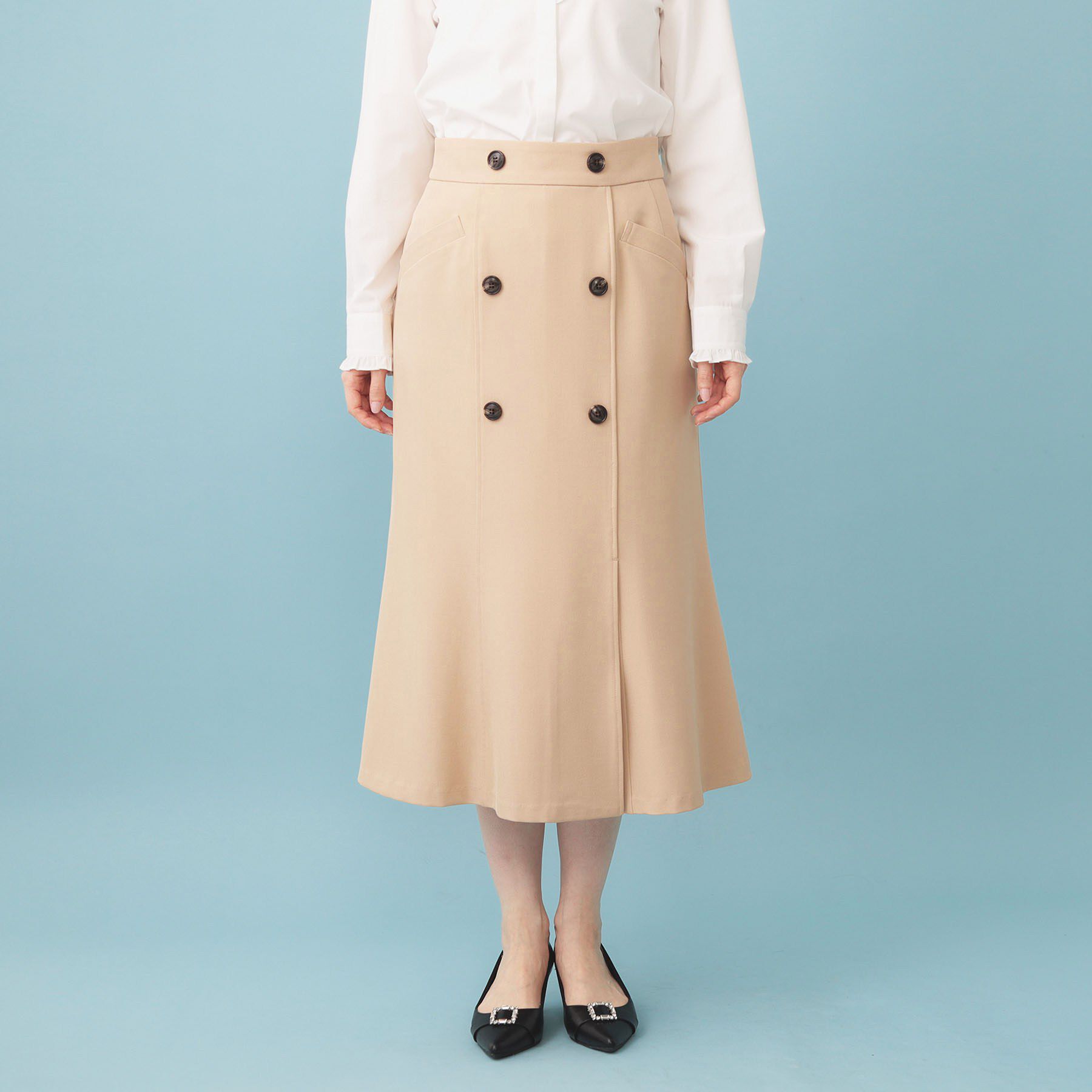 index「トレンチマーメイドフレアスカート【洗濯機OK/イージーアイロン】」|スカート|