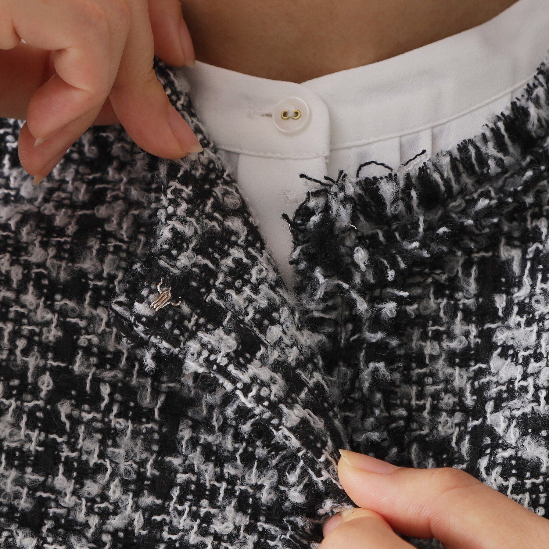 OPAQUE.CLIP「≪通勤・セレモニー対応≫ツイードジレ【洗える】」|ベスト・ジレ|