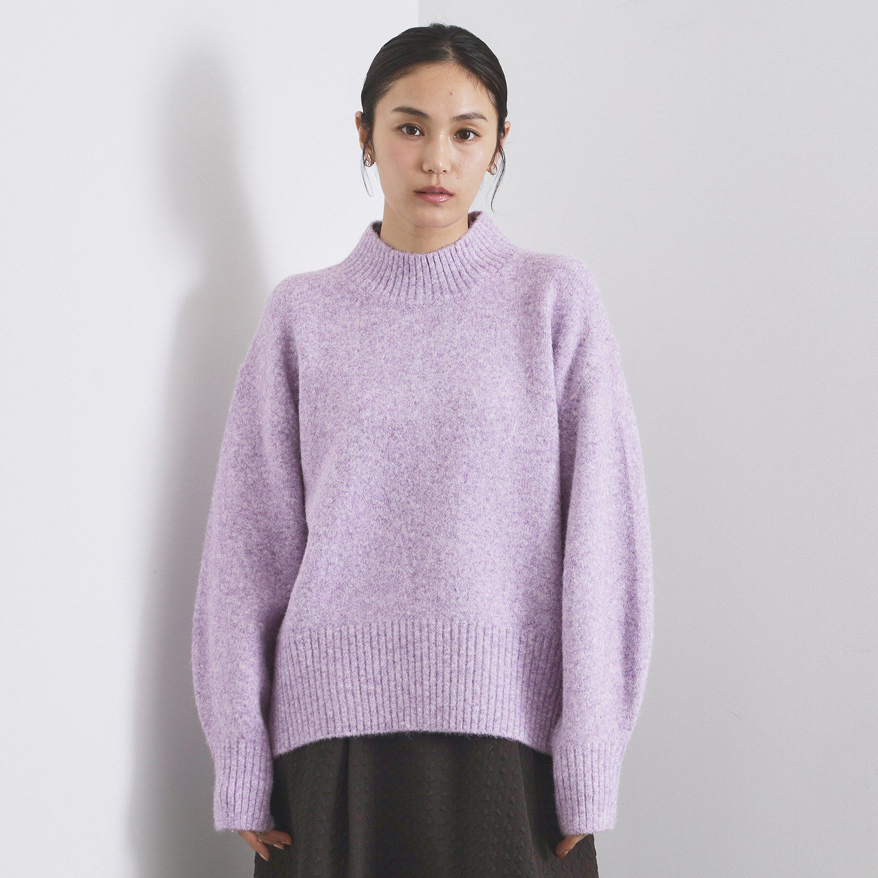 OPAQUE.CLIP「ふわふわハイネックニット【洗濯機OK】」|ニット・セーター|