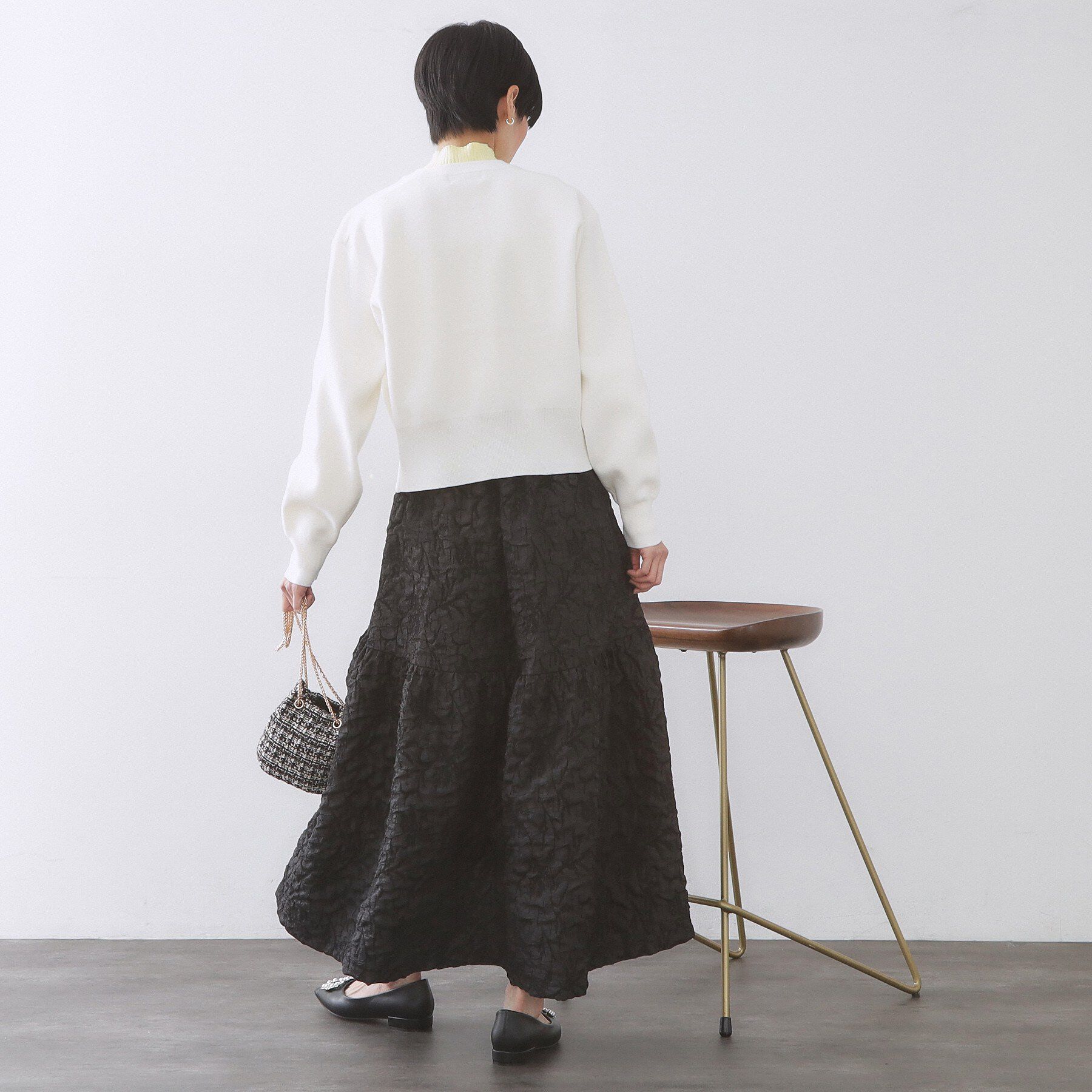 OPAQUE.CLIP「フラップポケット金ボタンニットカーディガン【洗濯機OK】」|カーディガン|