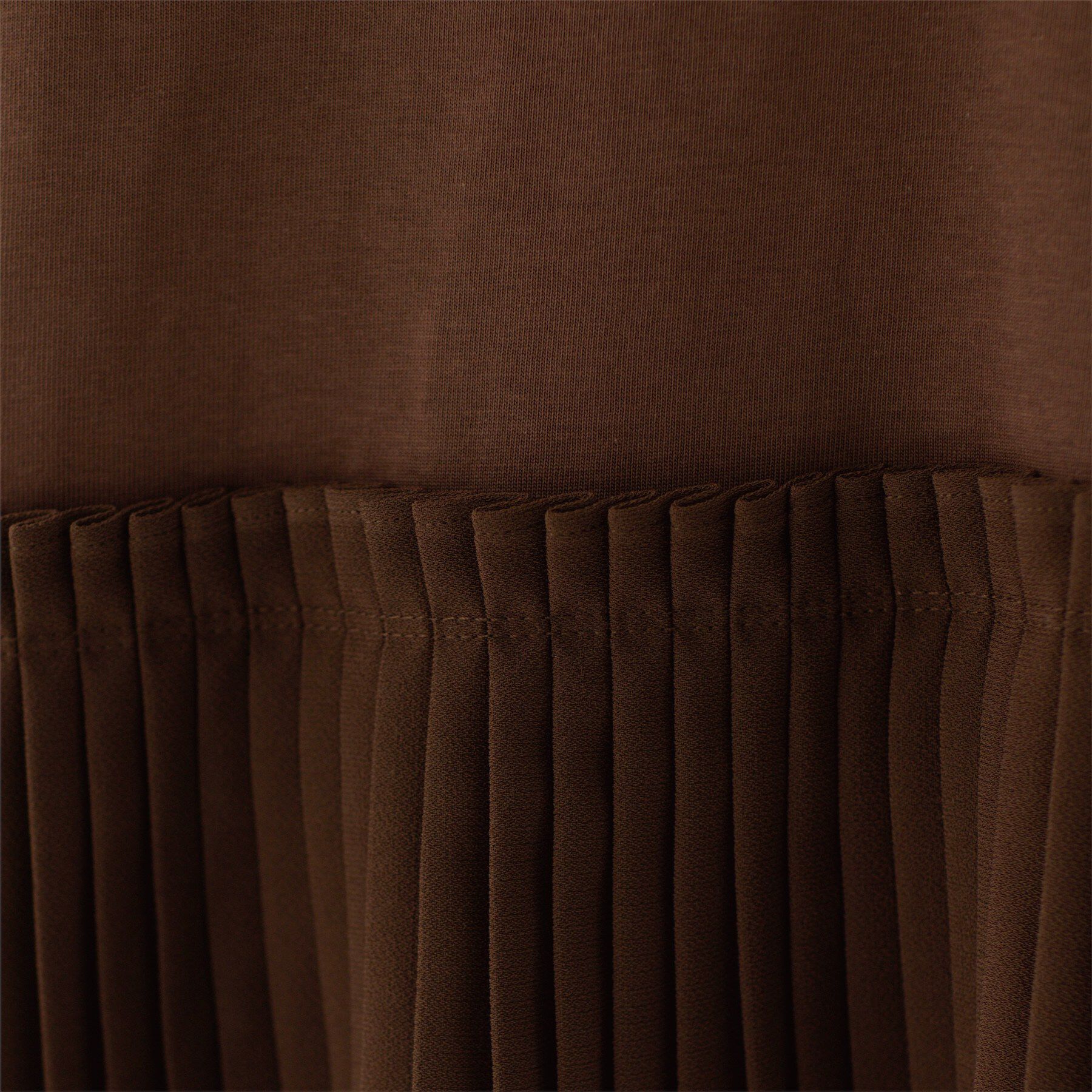 OPAQUE.CLIP「プリーツデザインドッキングトップス」|Tシャツ・カットソー|