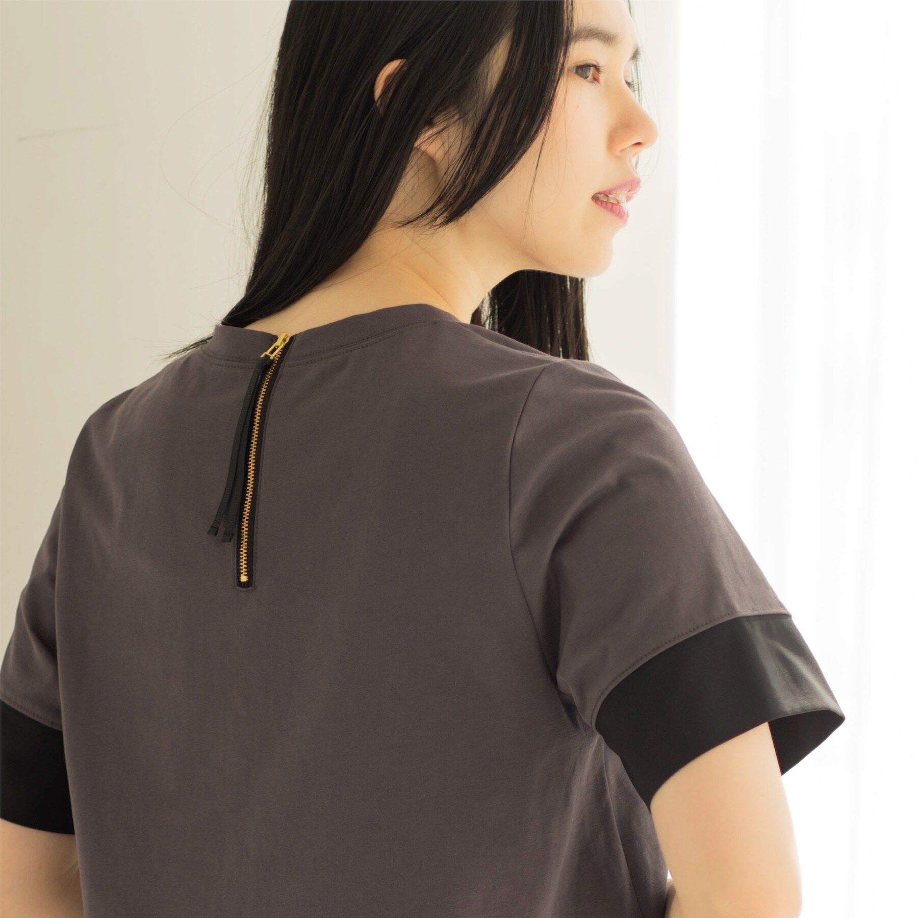 OPAQUE.CLIP「ペプラム切替ドッキングトップス」|Tシャツ・カットソー|