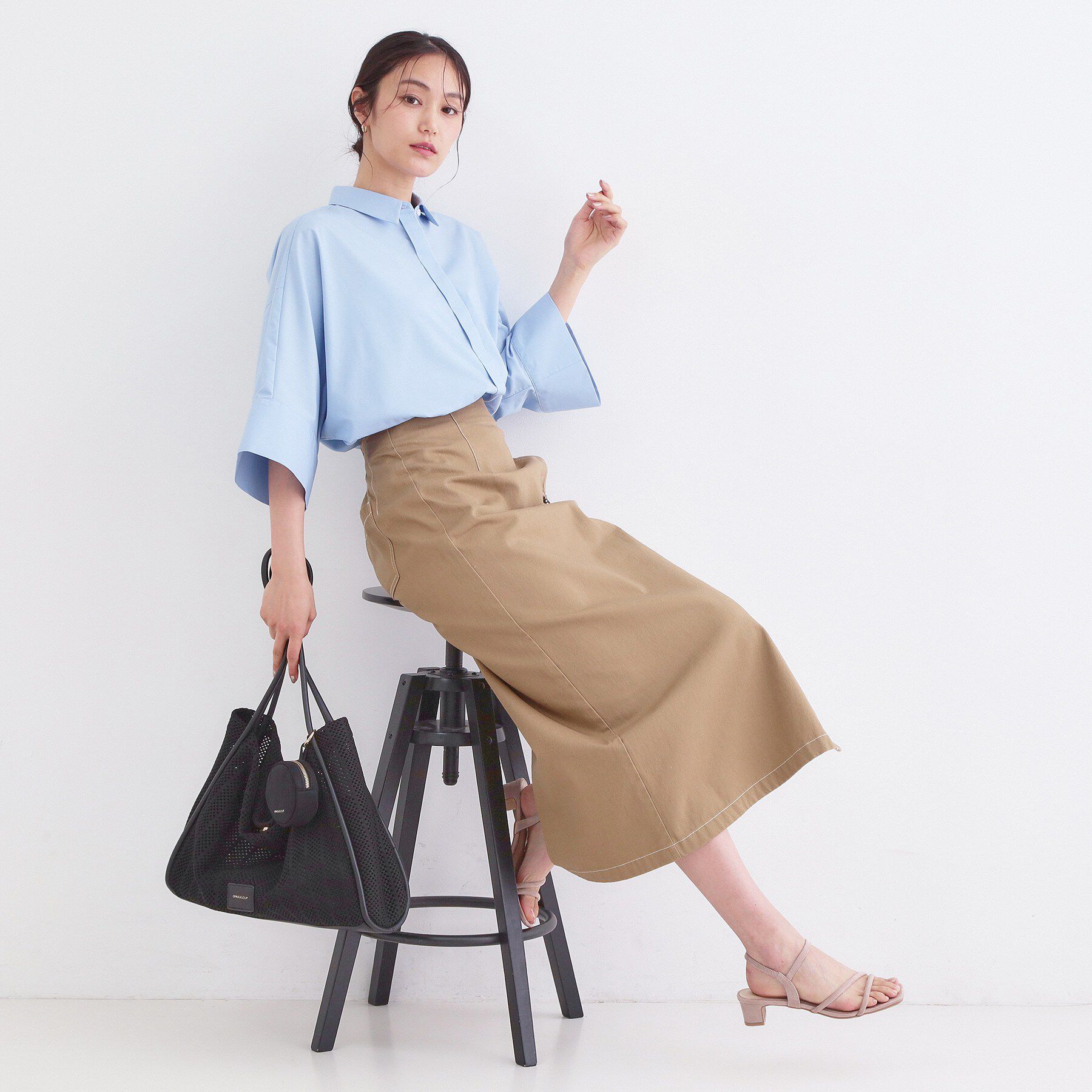 OPAQUE.CLIP「ハーフスリーブシャツ【洗濯機OK／防シワ加工】」|シャツ・ブラウス|