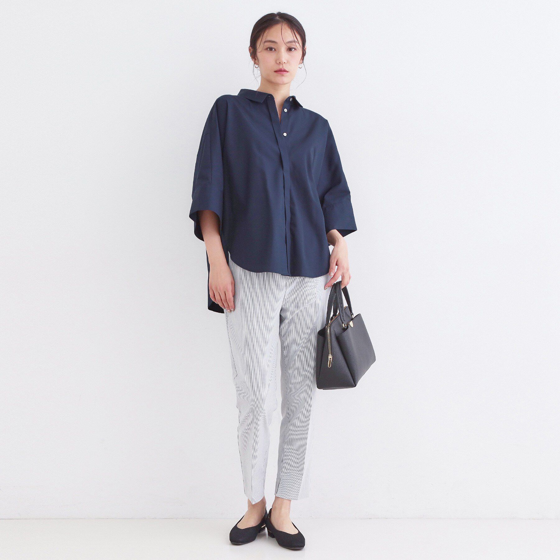 OPAQUE.CLIP「ハーフスリーブシャツ【洗濯機OK／防シワ加工】」|シャツ・ブラウス|