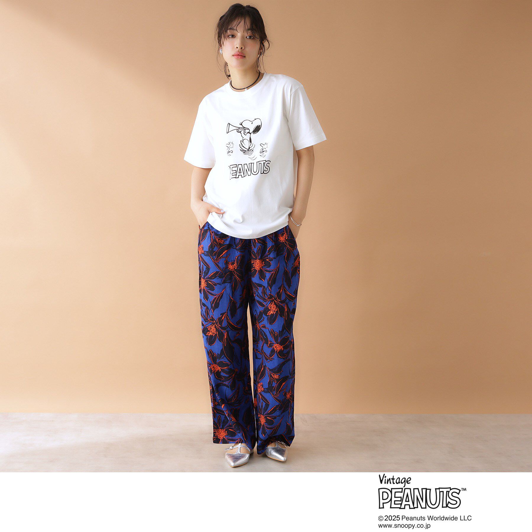 THE SHOP TK「75周年PEANUTSデザイン半袖Tシャツ」|Tシャツ・カットソー|