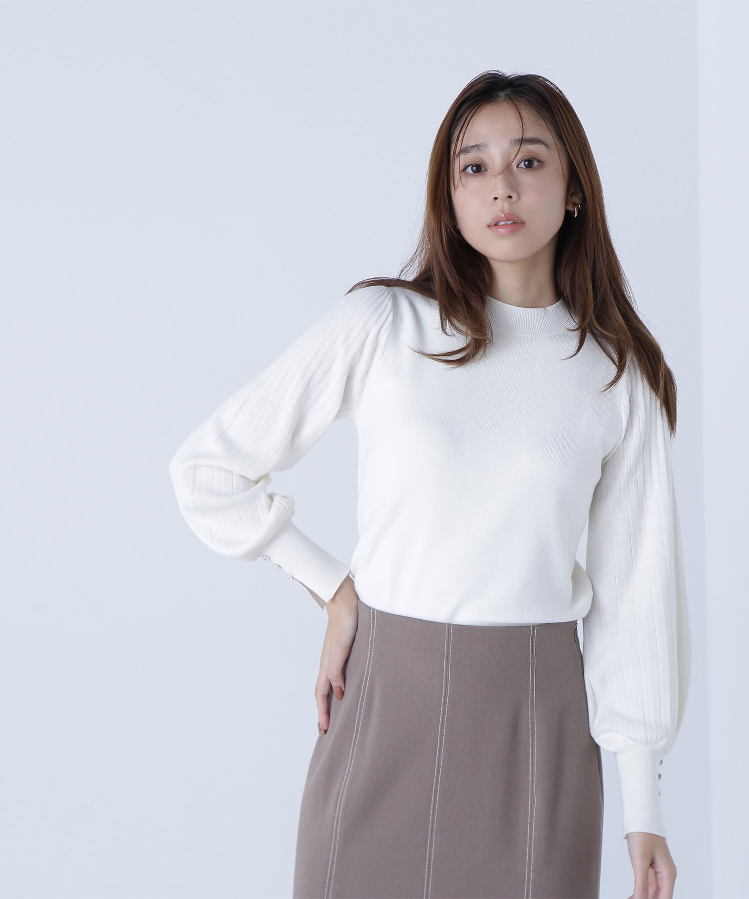  「プリーツスリーブニット」|ニット・セーター|