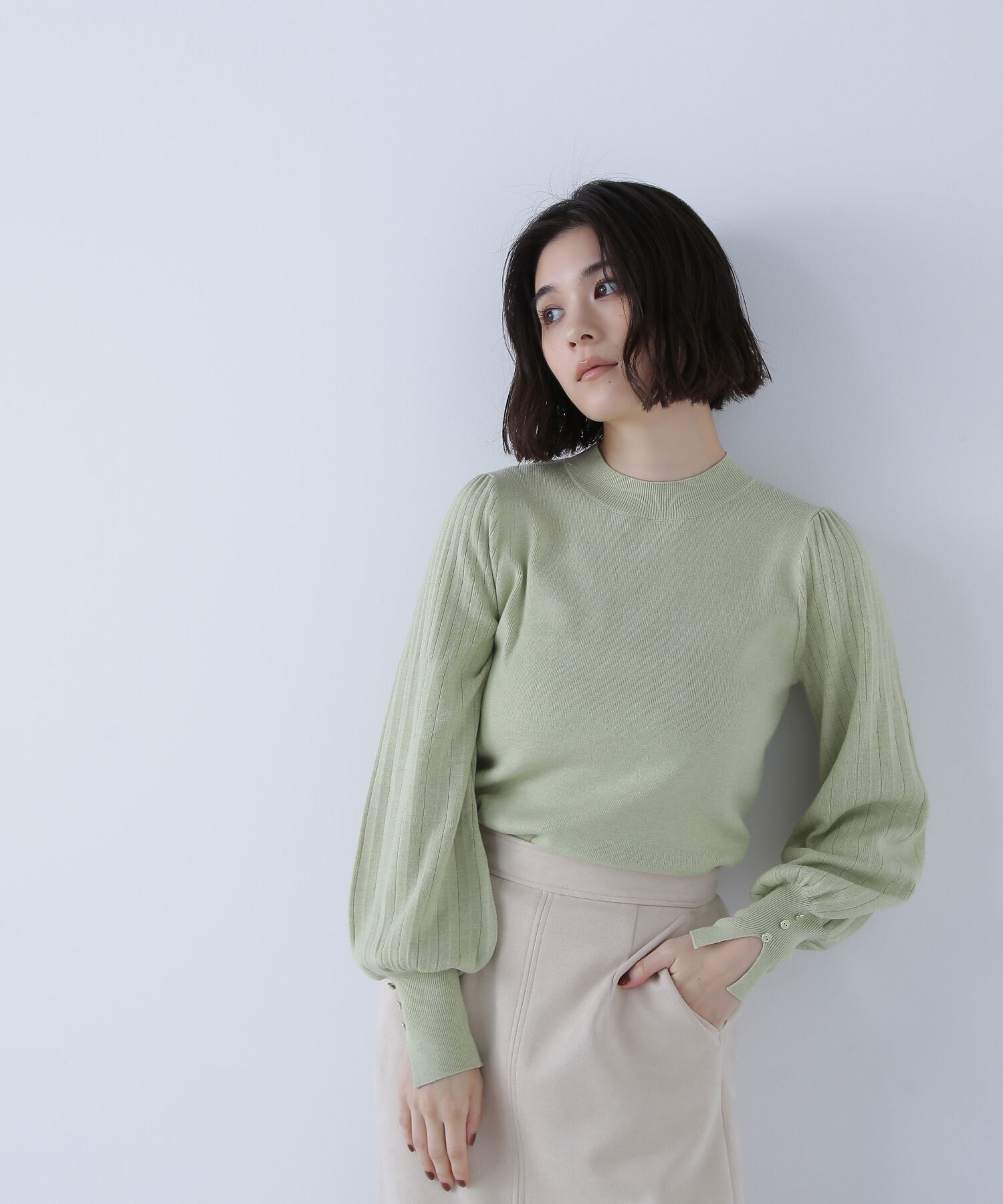  「プリーツスリーブニット」|ニット・セーター|