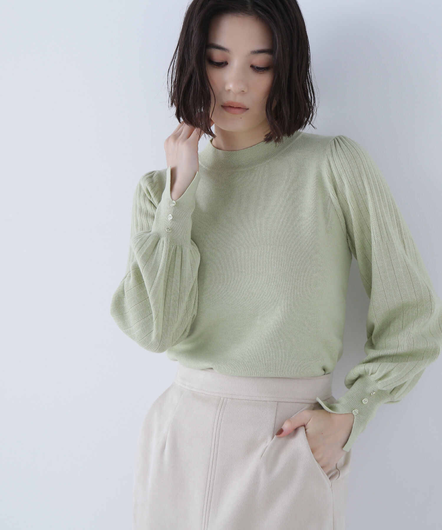  「プリーツスリーブニット」|ニット・セーター|