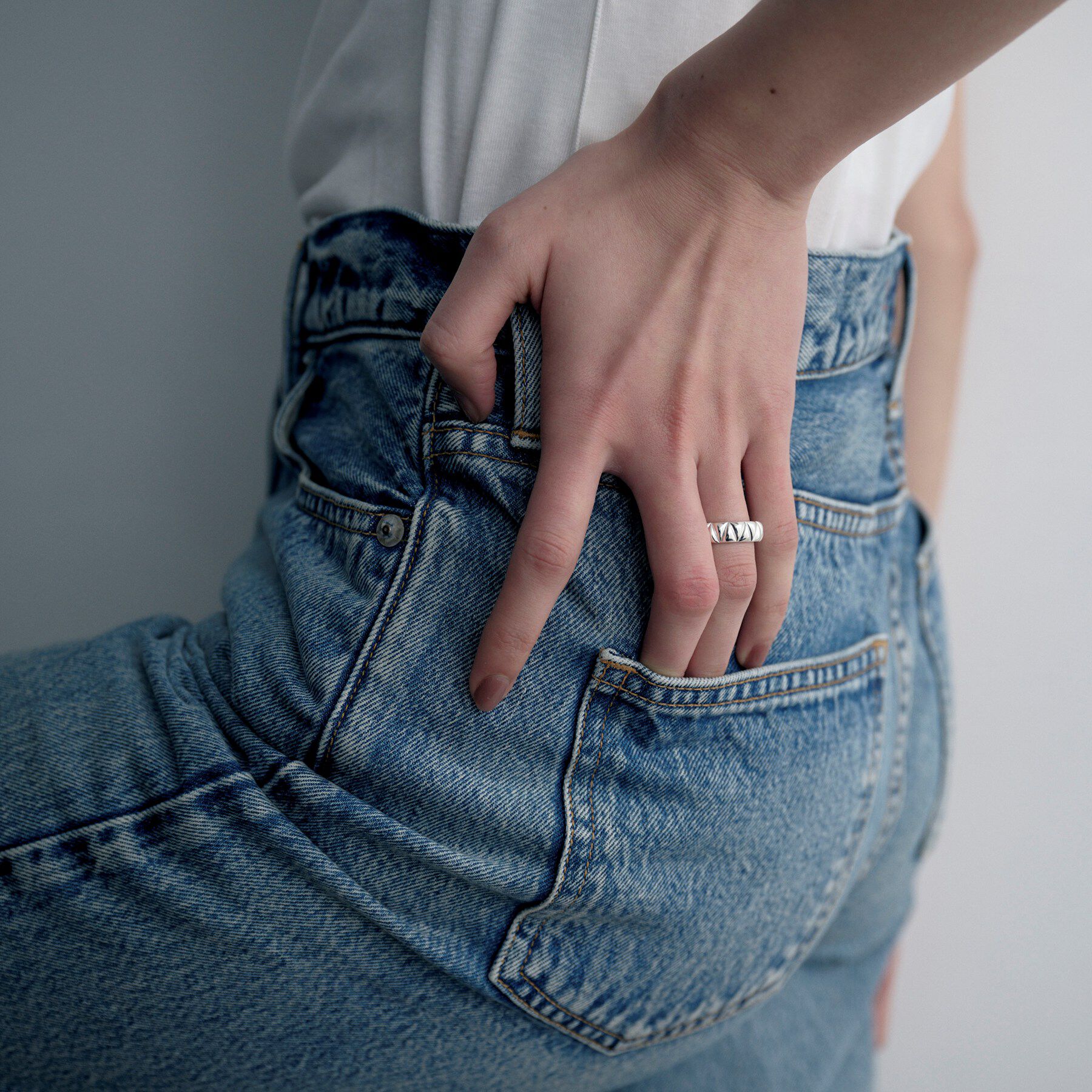 COCOSHNIK ONKITSCH「シルバー キルトリングS」|リング|