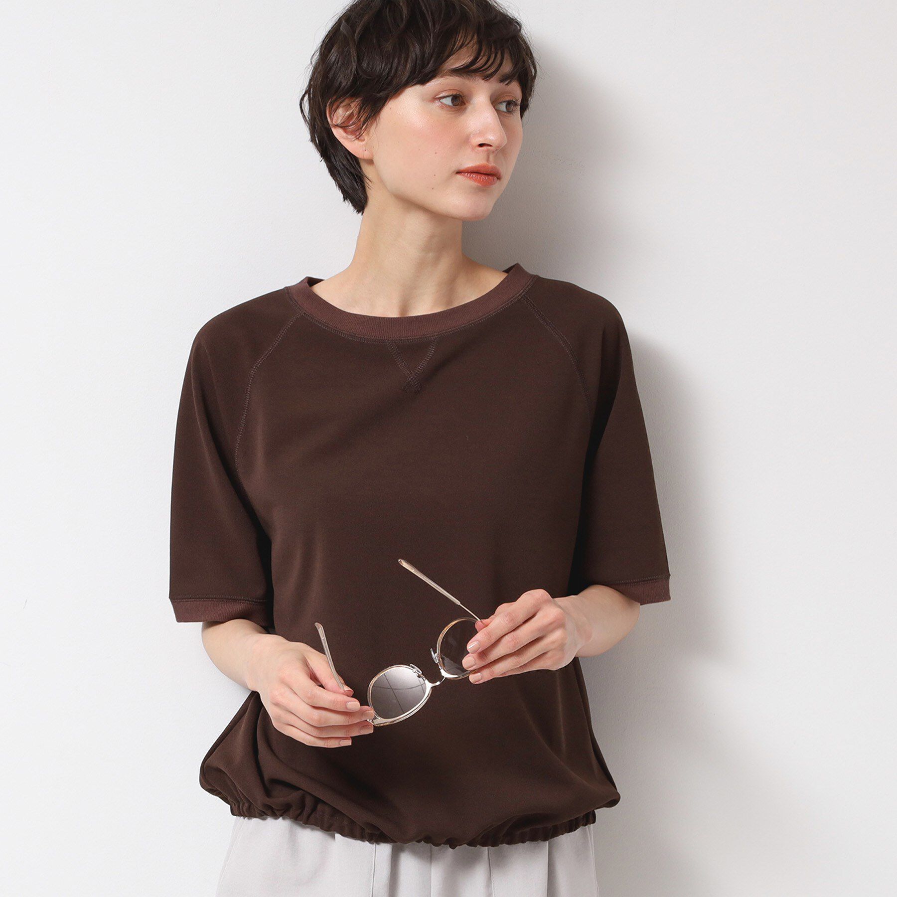 Dessin「【洗える】カットジョーゼットリラクシーブラウス」|Tシャツ・カットソー|