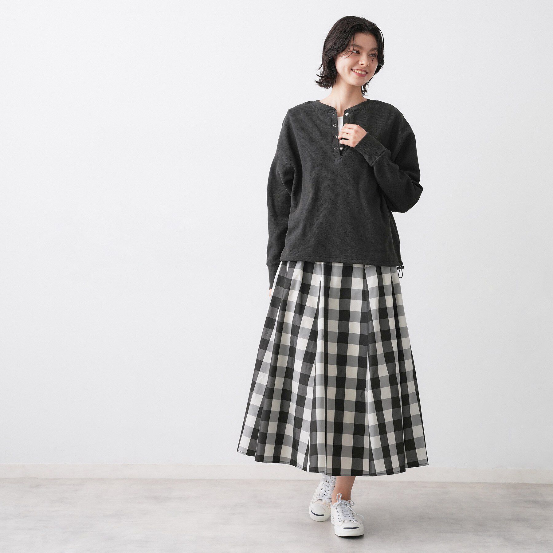 Dessin「【前後2WAY/洗える】ドロストリブカットソー」|Tシャツ・カットソー|