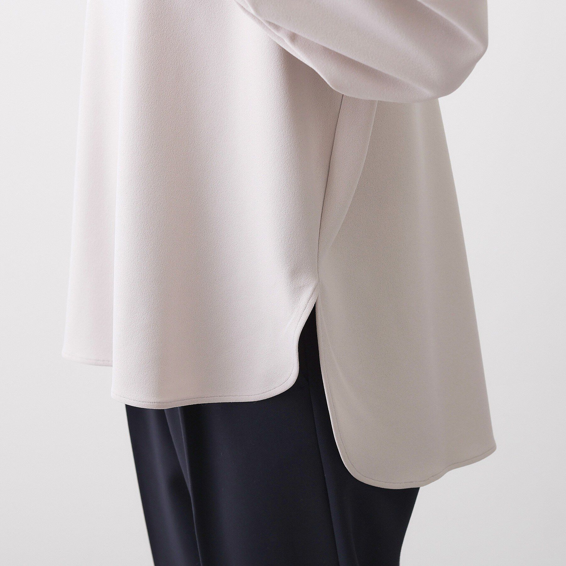 Dessin「【体型カバー/レイヤード/洗える】ジョーゼットプルオーバーブラウス」|シャツ・ブラウス|