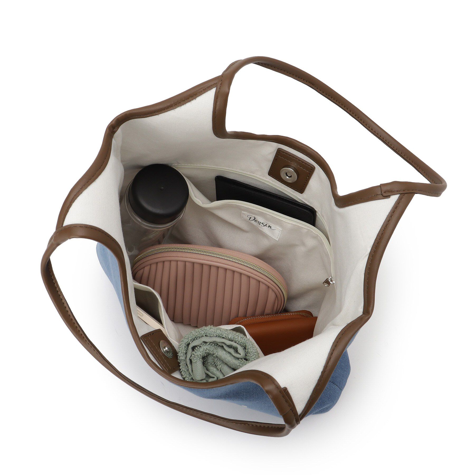 Dessin「【軽量】ロゴプリントデニム&times;帆布トートバッグ」|トートバッグ|