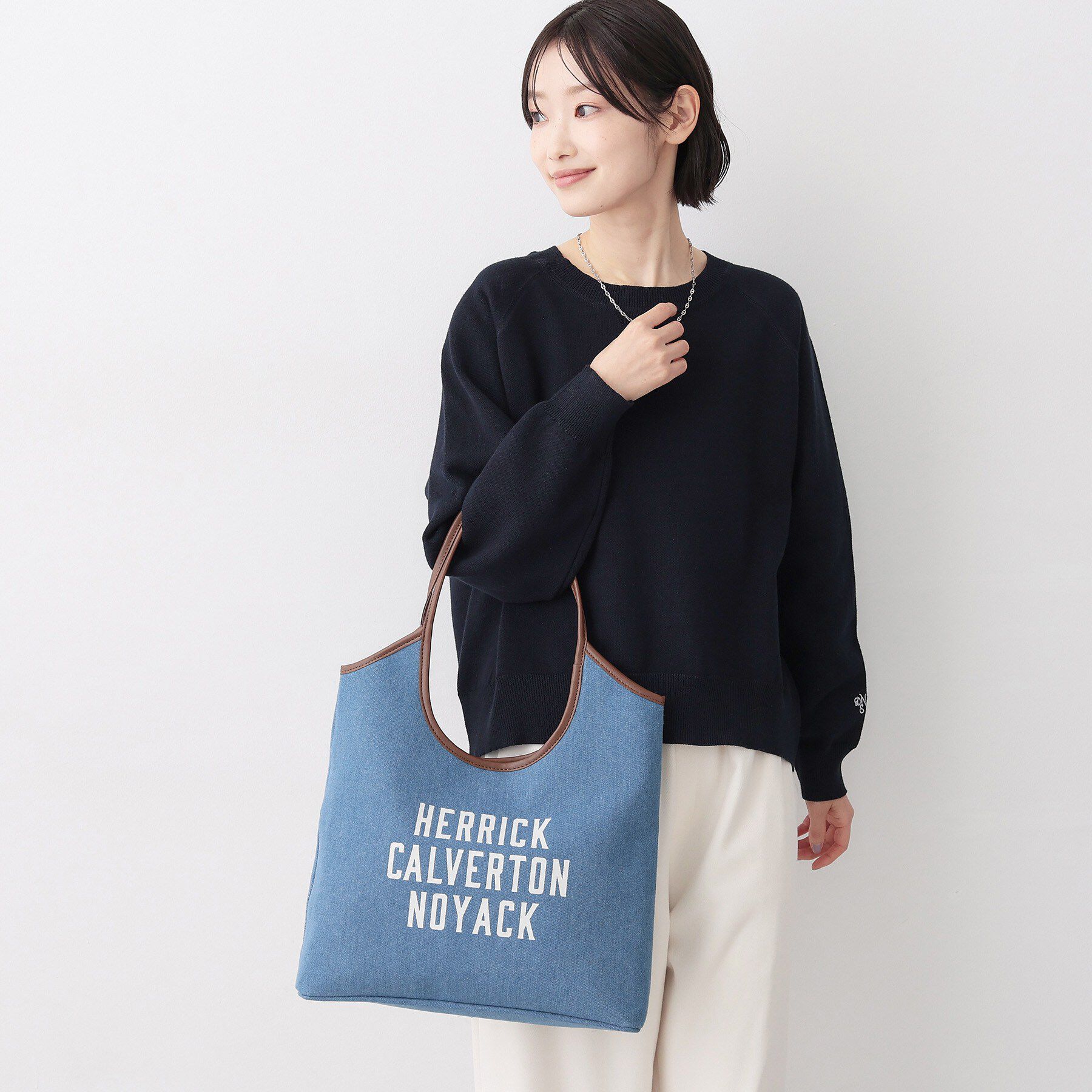 Dessin「【軽量】ロゴプリントデニム&times;帆布トートバッグ」|トートバッグ|ブルー(592)