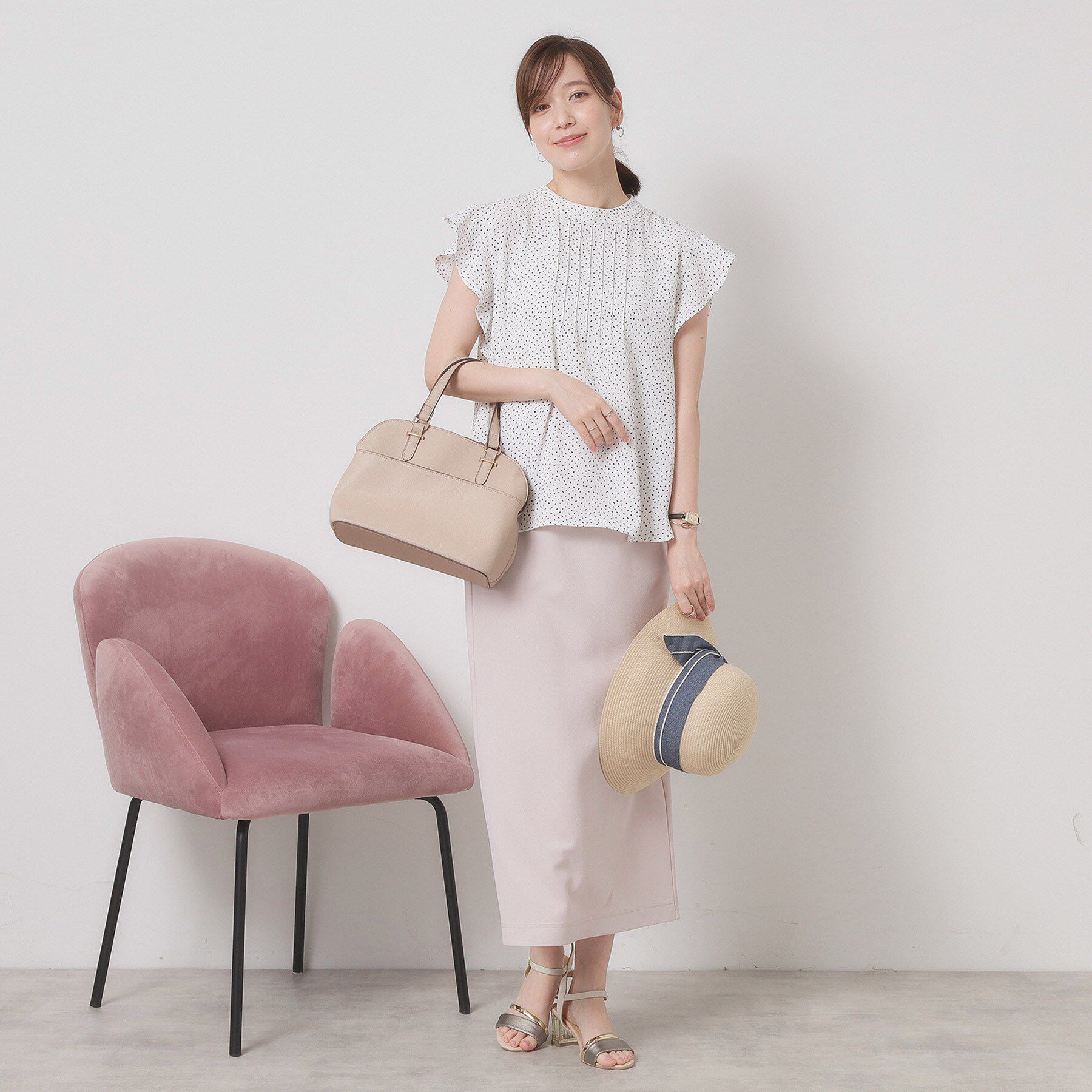 ITS&rsquo;DEMO「【接触冷感／手洗い可】フリル袖ブラウス」|シャツ・ブラウス|