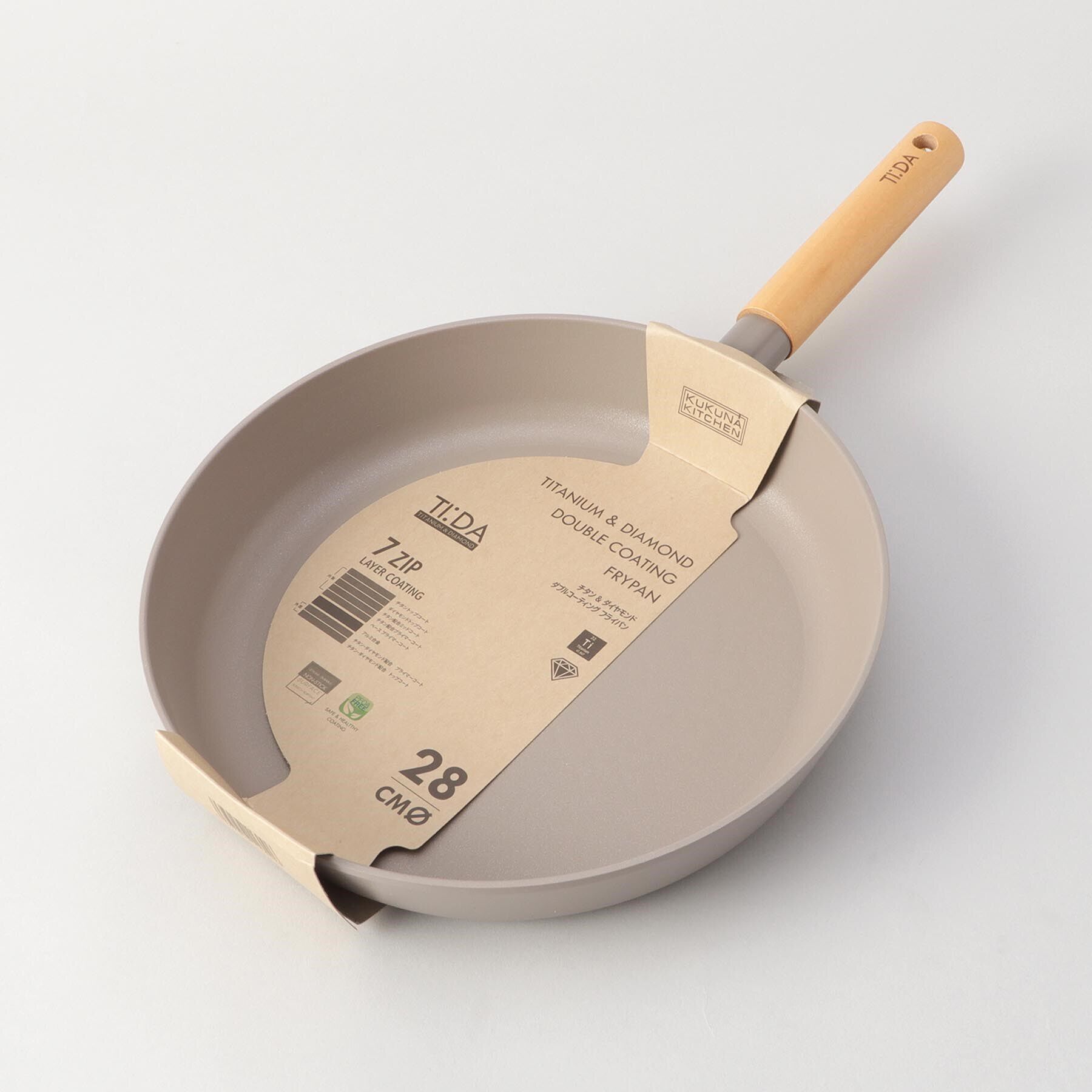 212 KITCHEN STORE「チタン＆ダイヤモンドＷコーティング フライパン28cm GY ＜TI：DA ティーダ＞」|食器・キッチングッズ|