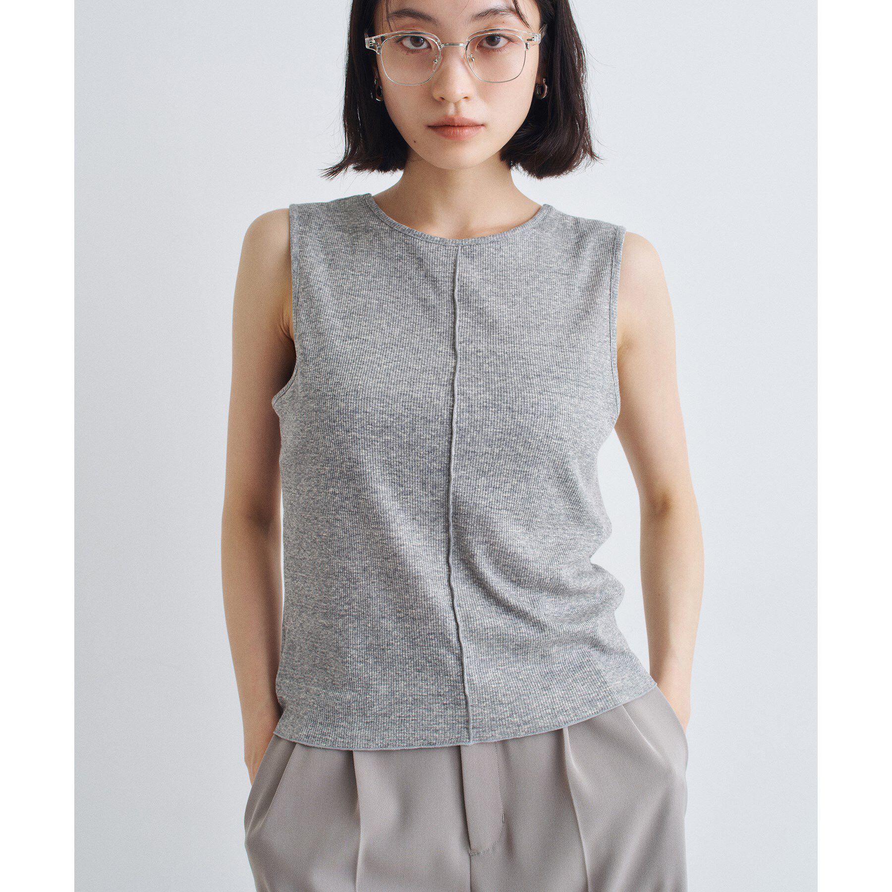 CODE A「twist sheer rib tops」|Tシャツ・カットソー|