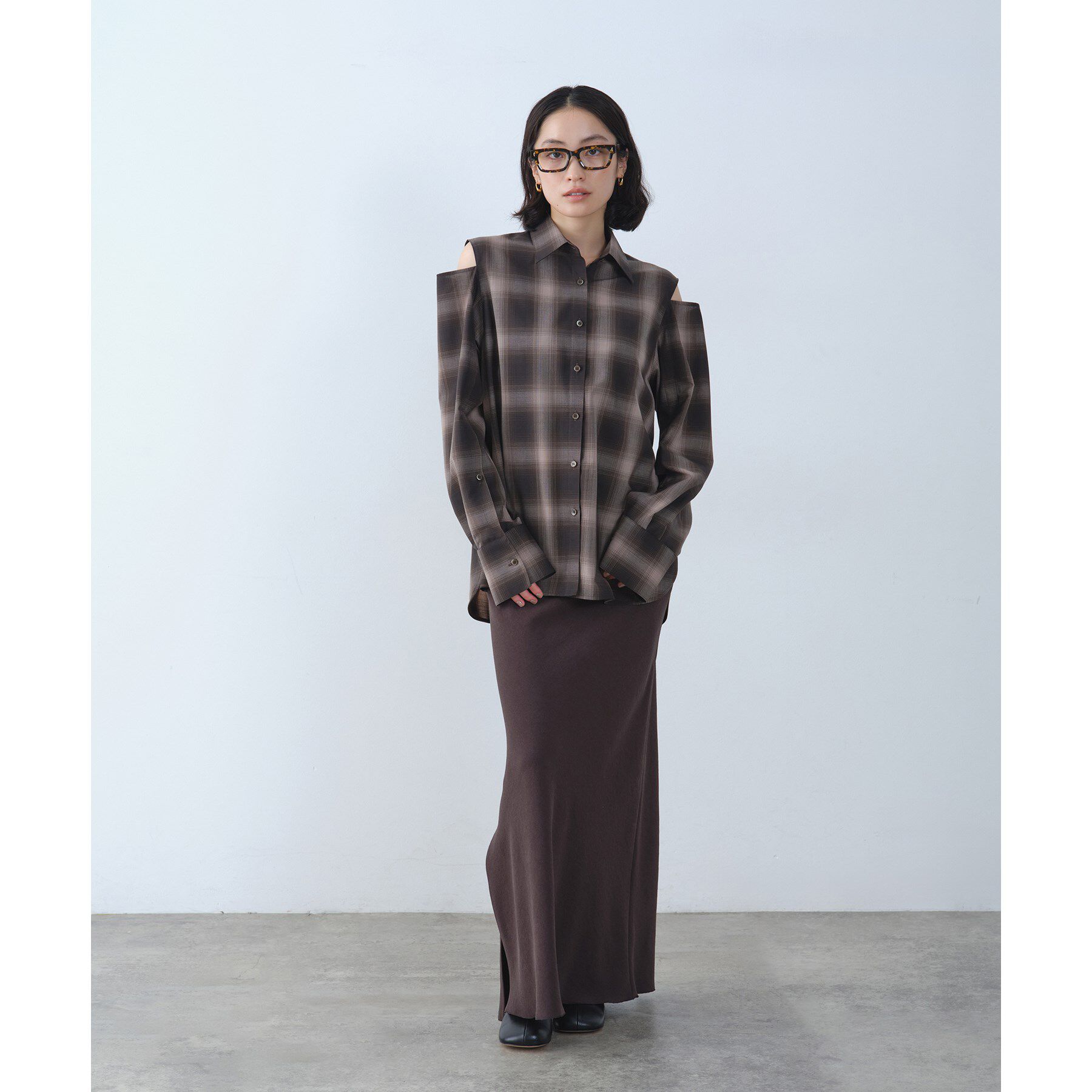 CODE A「shadow check over shirt」|シャツ・ブラウス|