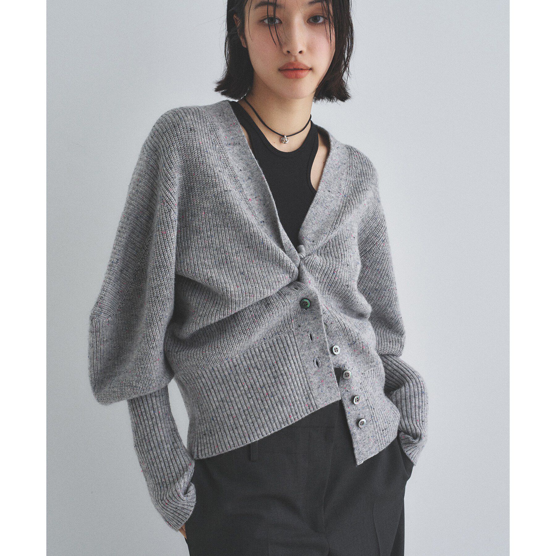 CODE A「puff cardigan」|カーディガン|グレー(012)