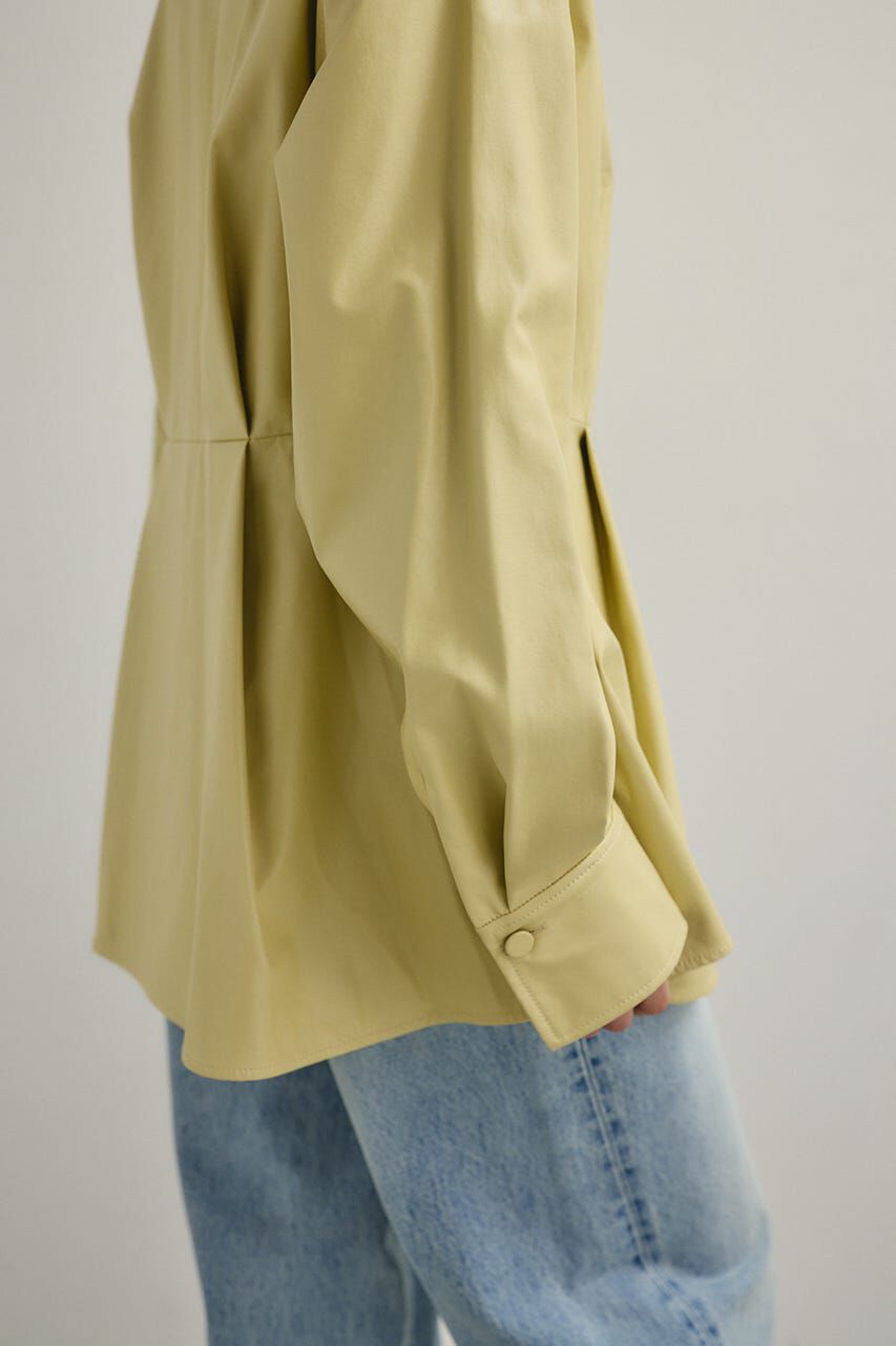 STYLEMIXER「フェイクレザータックシャツ」|シャツ・ブラウス|