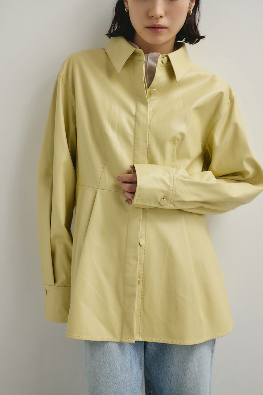 STYLEMIXER「フェイクレザータックシャツ」|シャツ・ブラウス|