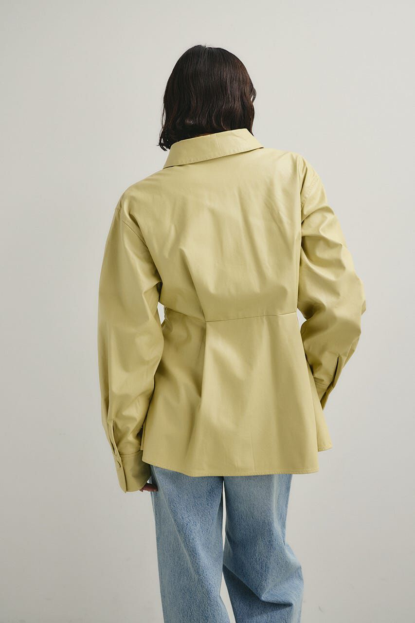 STYLEMIXER「フェイクレザータックシャツ」|シャツ・ブラウス|