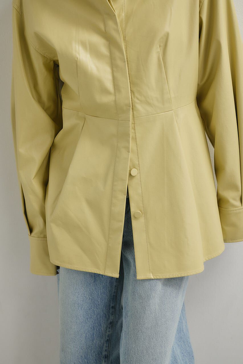 STYLEMIXER「フェイクレザータックシャツ」|シャツ・ブラウス|