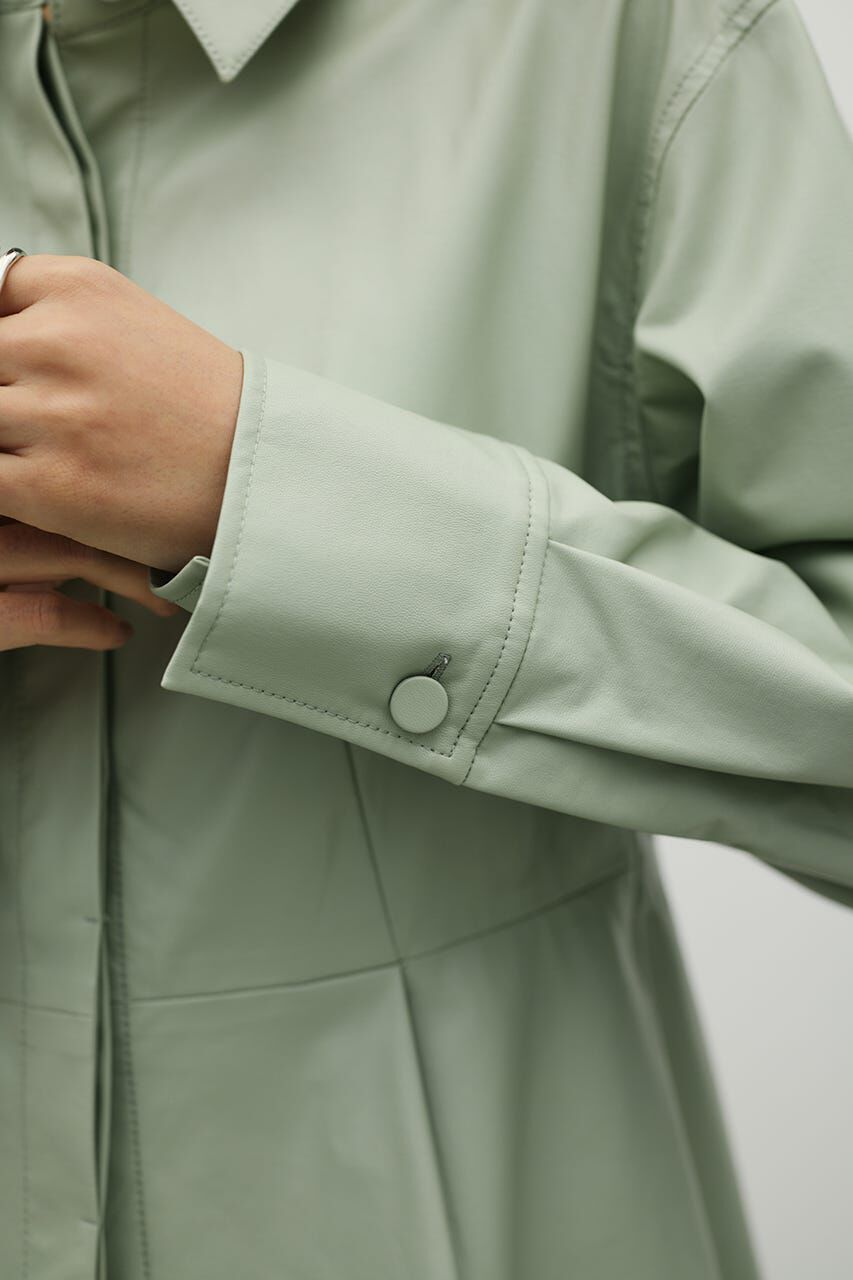 STYLEMIXER「フェイクレザータックシャツ」|シャツ・ブラウス|