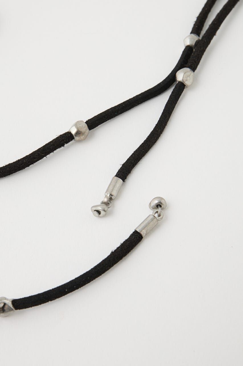 MOUSSY「BEADED F/SUEDE チョーカー」|ネックレス|